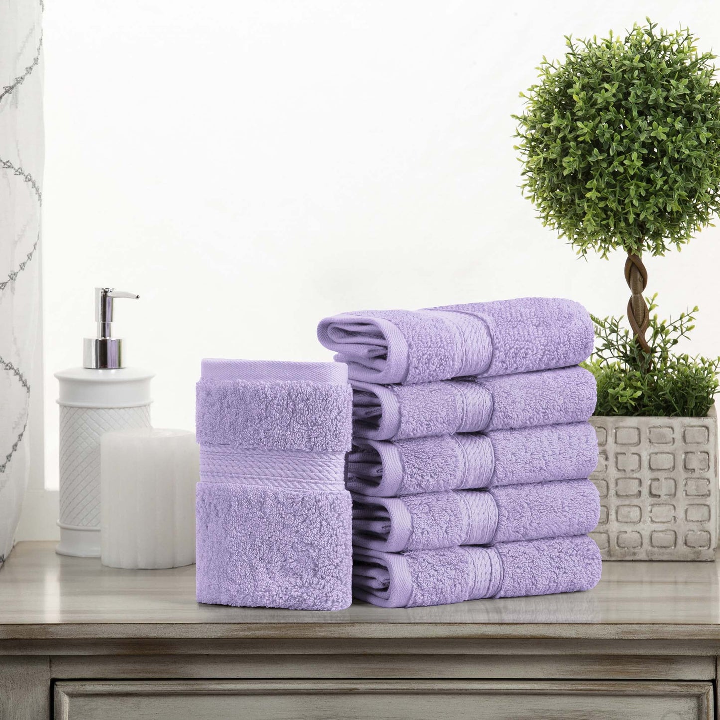 Superior 800 GSM Egyptian Cotton 10-Piece Towel Set, Soft Ultra Absorbent Towels, Cream