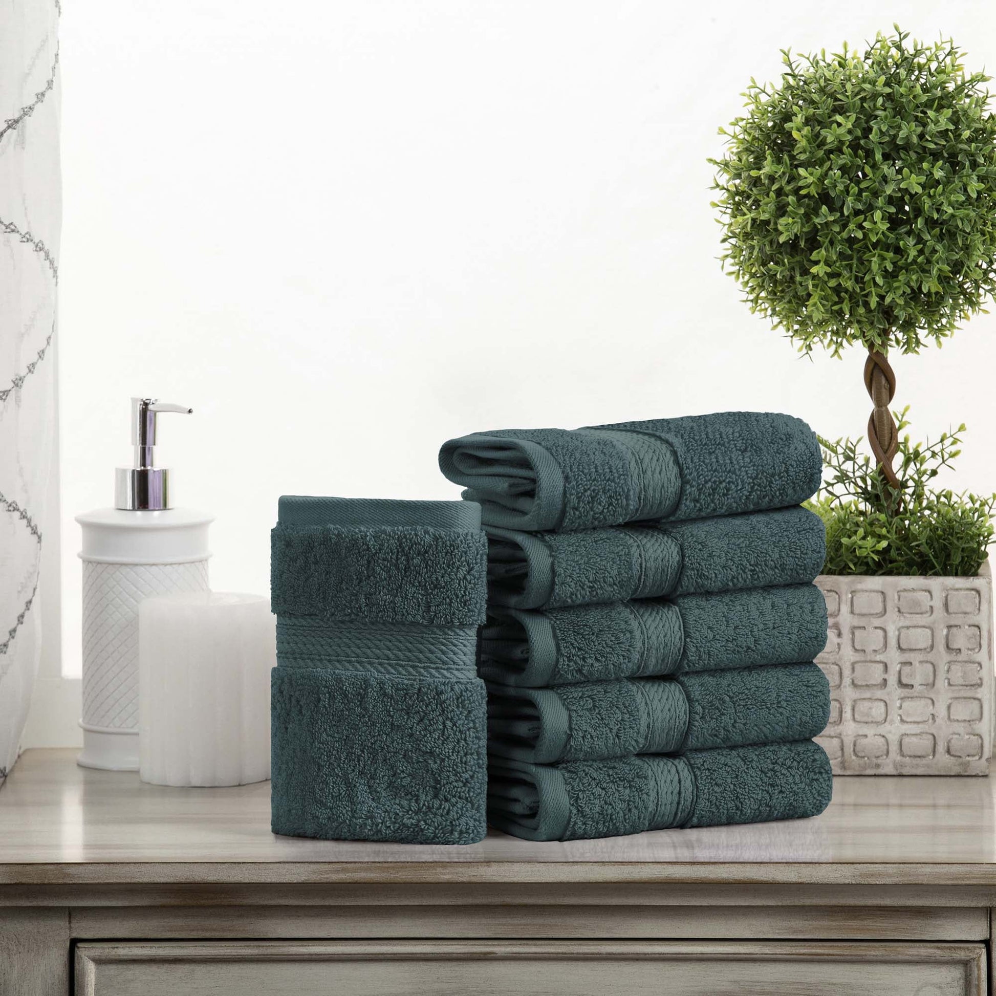 Superior 800 GSM Egyptian Cotton 10-Piece Towel Set, Soft Ultra Absorbent Towels, Charcoal