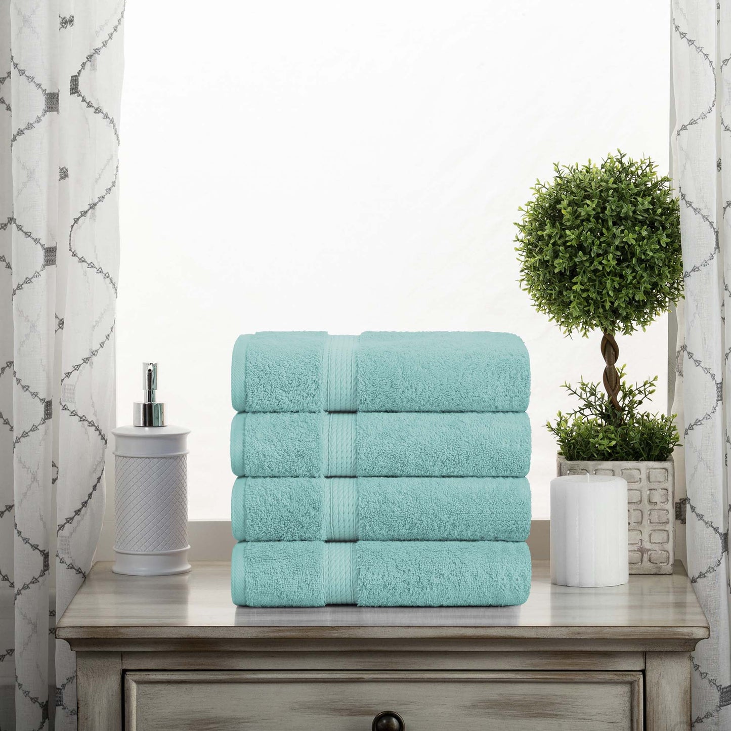 Superior 800 GSM Egyptian Cotton 3-Piece Towel Set, Soft Ultra Absorbent Towels, Latte