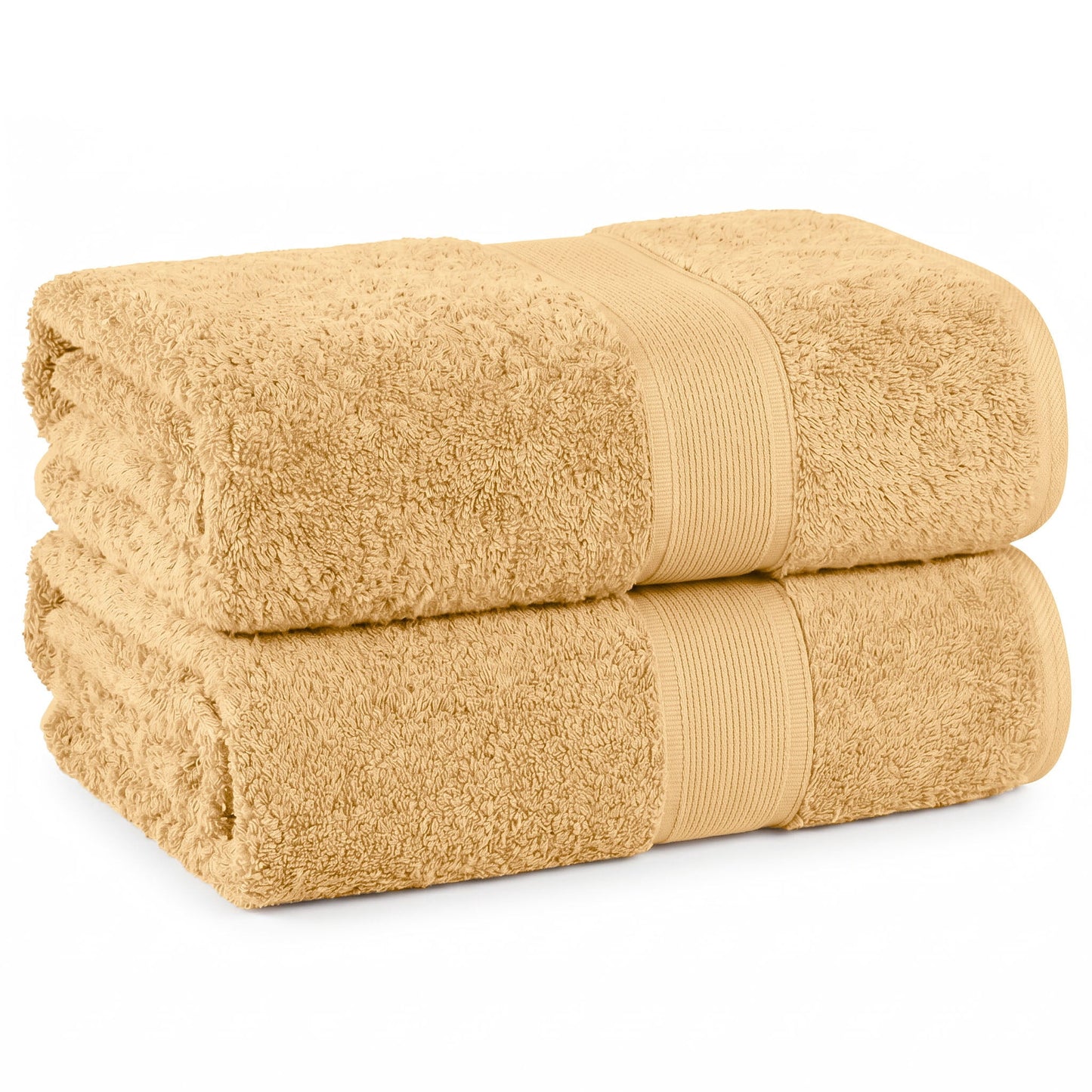 Superior Oregon Organic Cotton Medium Weight Bath Towels, 2-Piece Set, Gold
