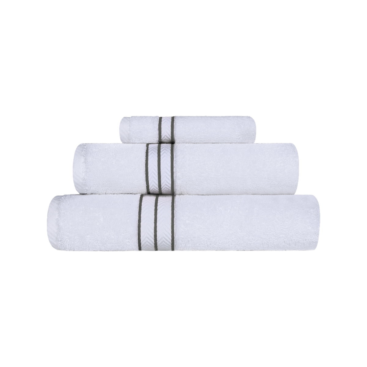 Superior Turkish Cotton Ultra-Plush 3-Piece Charcoal Towel Set