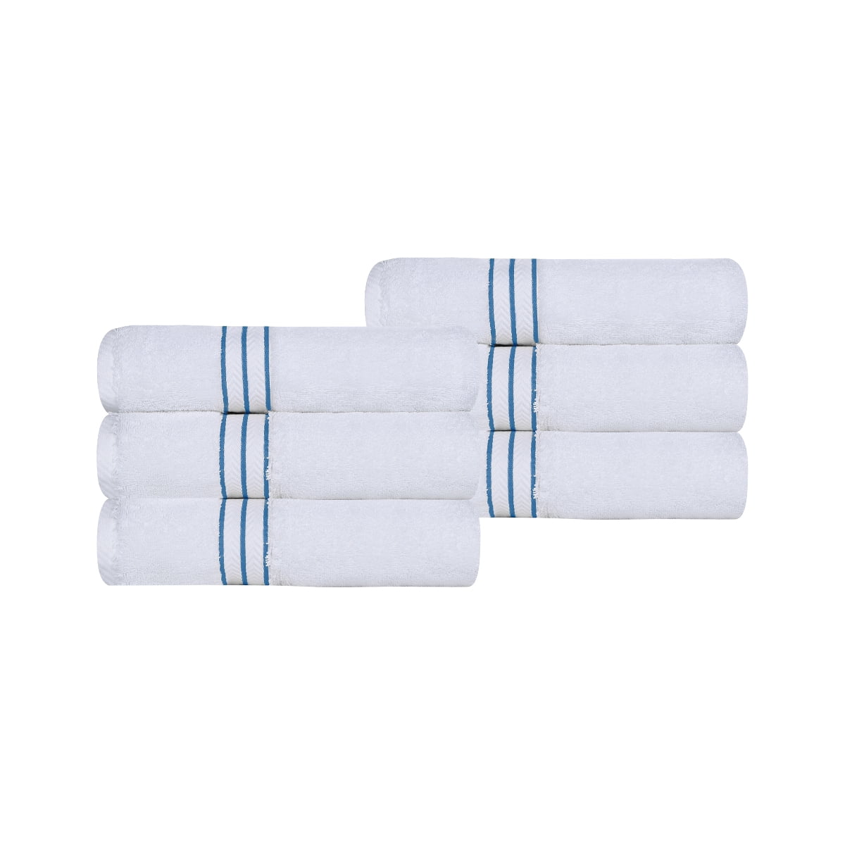 Superior Turkish Cotton Ultra-Plush 6-Piece Light Blue Hand Towel Set