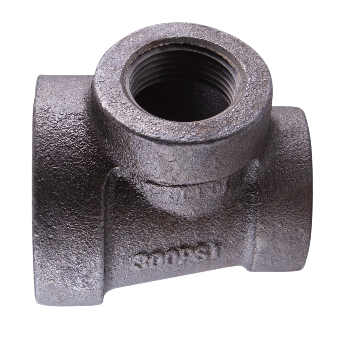 Supply Giant 2" x 1-1/2" x 1-1/2" BLack Pipe Fitting Reducing Tee Cast Iron