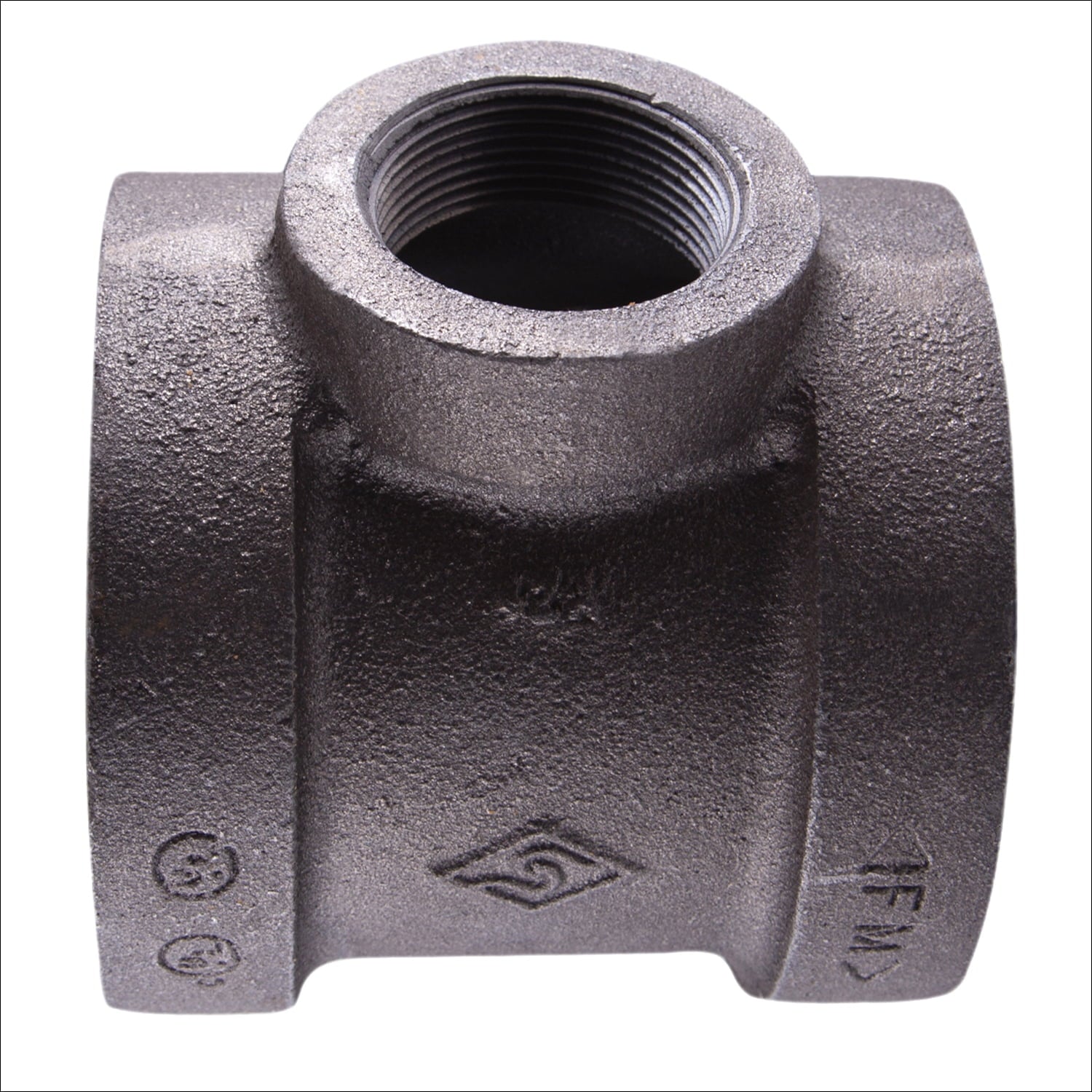 Supply Giant 2" x 2" x 1" BLack Pipe Fitting Reducing Tee Cast Iron
