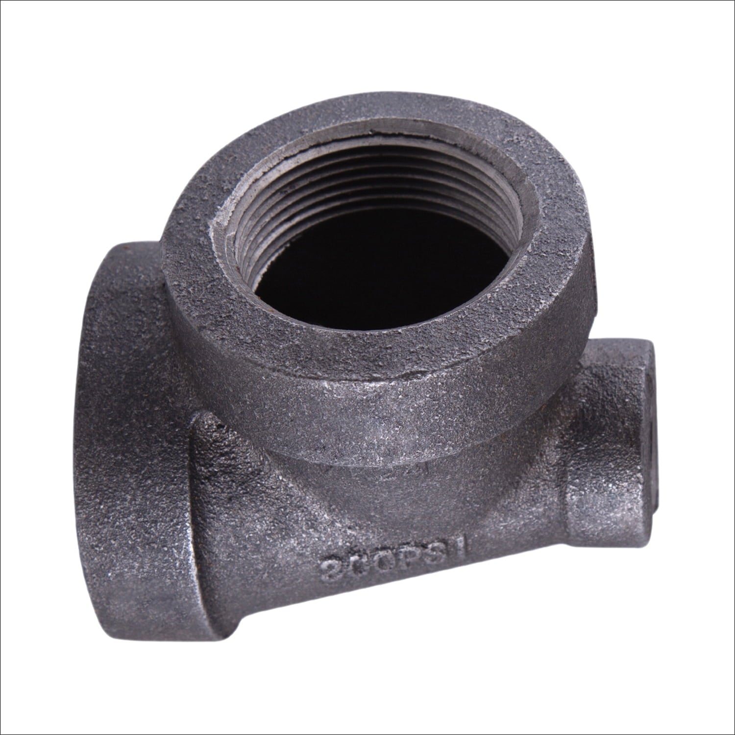 Supply Giant 2" x 3/4" x 2" BLack Pipe Fitting Reducing Tee Cast Iron