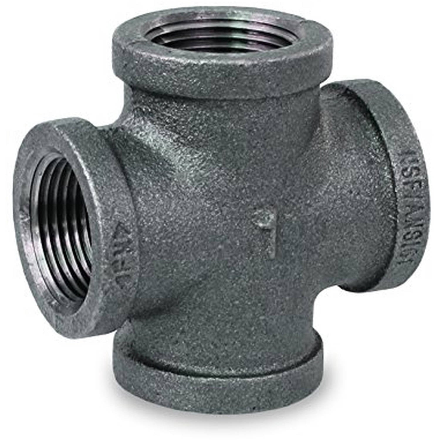 Supply Giant BMCR0300 Black Malleable Cross Fitting, 3"
