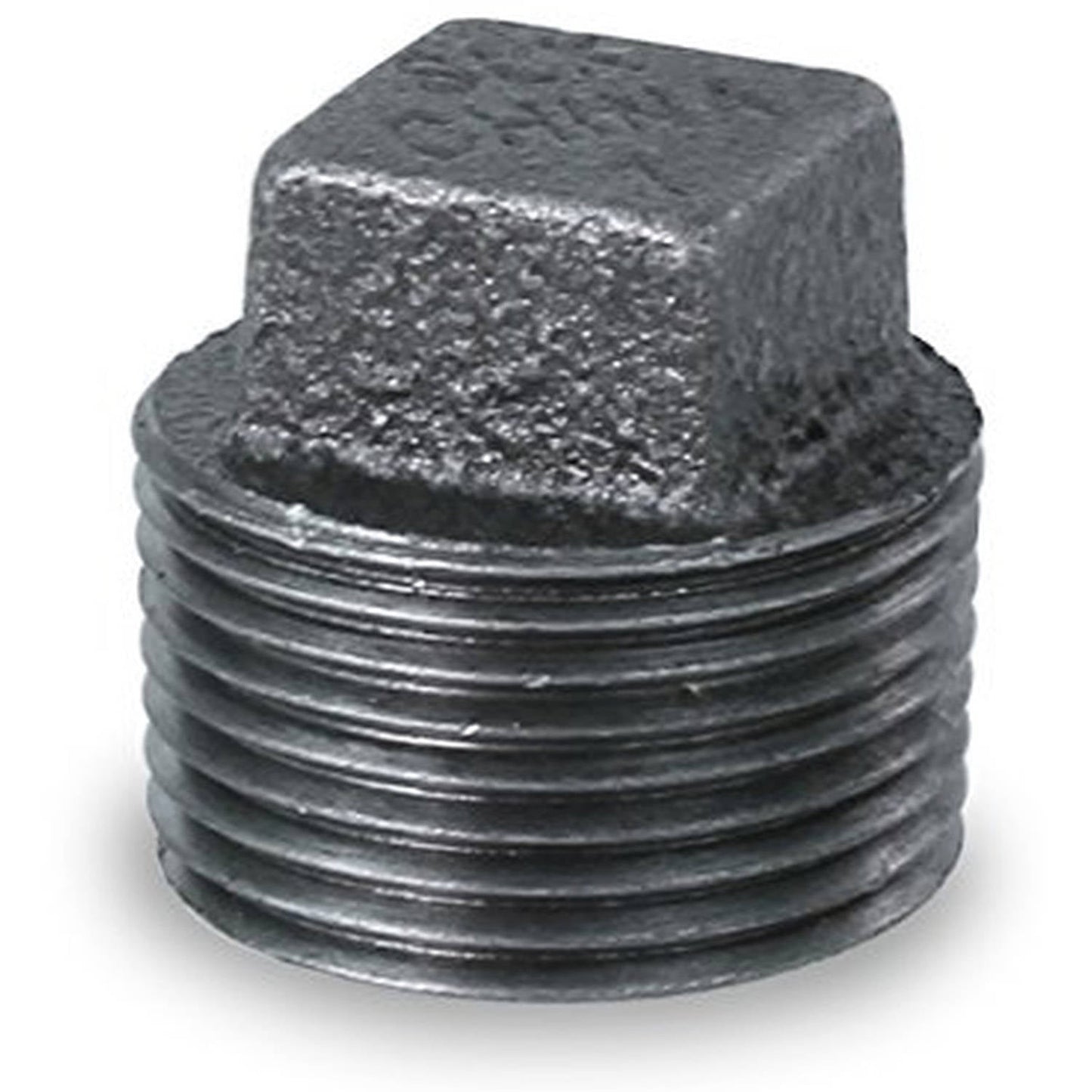 Supply Giant BMPL6000 Black Malleable Iron Plug with Square Head, 6"