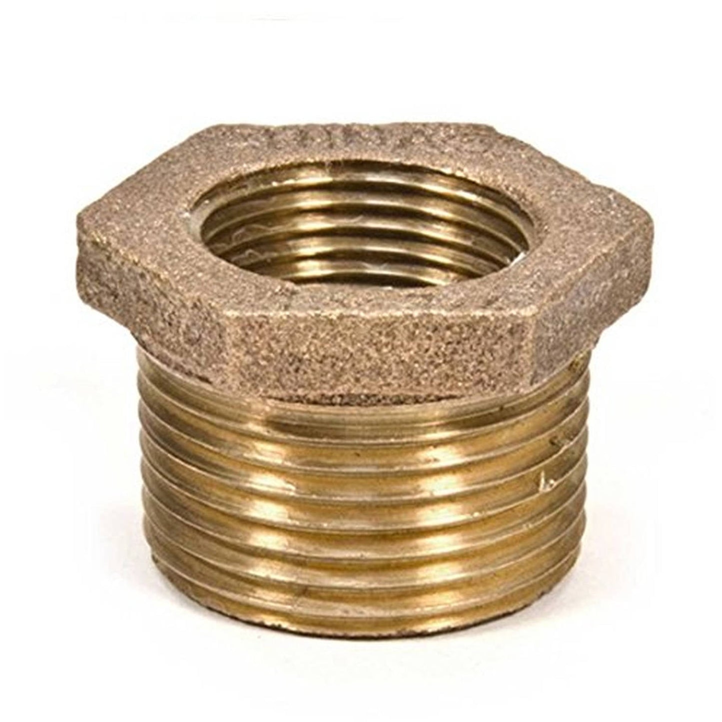 Supply Giant BRBU2002-NL 2" x 1" Brass Hex Bushing, Lead Free