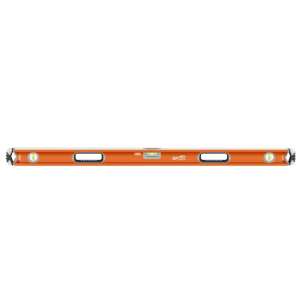 Swanson Savage 48" Anodized Aluminum Pro Grade Box Beam Level Contractor Series with Gelshock End Caps, Model SVB480