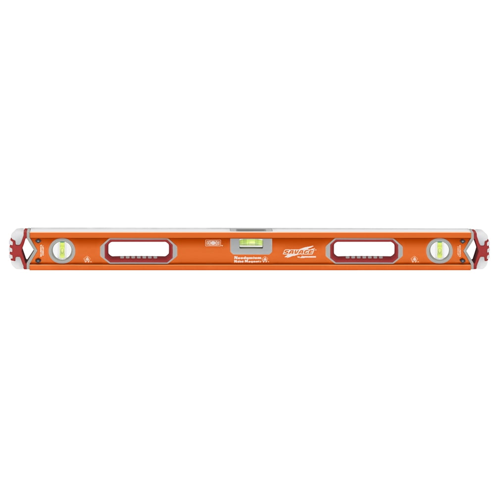 Swanson SAVAGE SVB32M 32-Inch Contractor Series Magnetic Box Beam Level with Gelshock End Caps