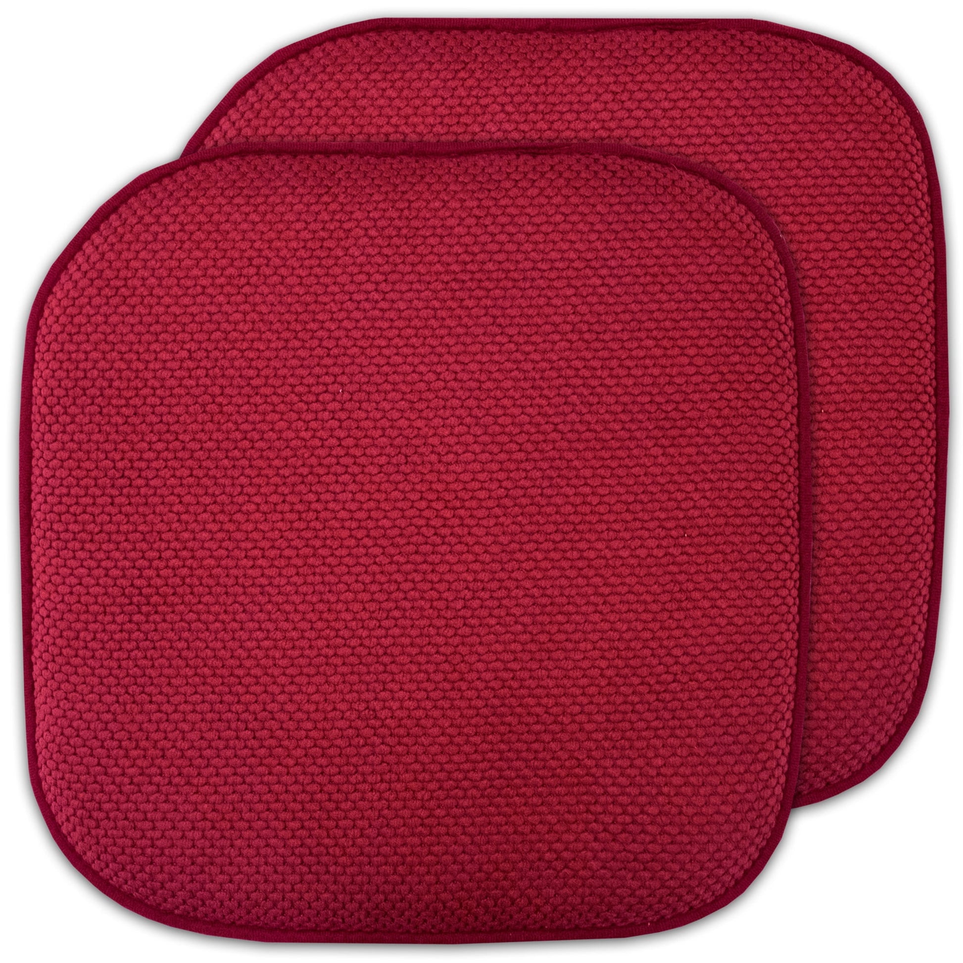 Sweet Home Collection Memory Foam Honeycomb Non-Slip Back 16" x 16" Chair Cushion Pad 2 Pack