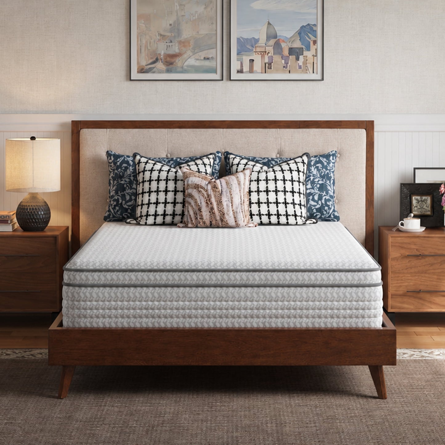 Avenco Luna 10" Twin Size Medium Hybrid Support Mattress, CertiPUR-US Motion Isolation Mattress