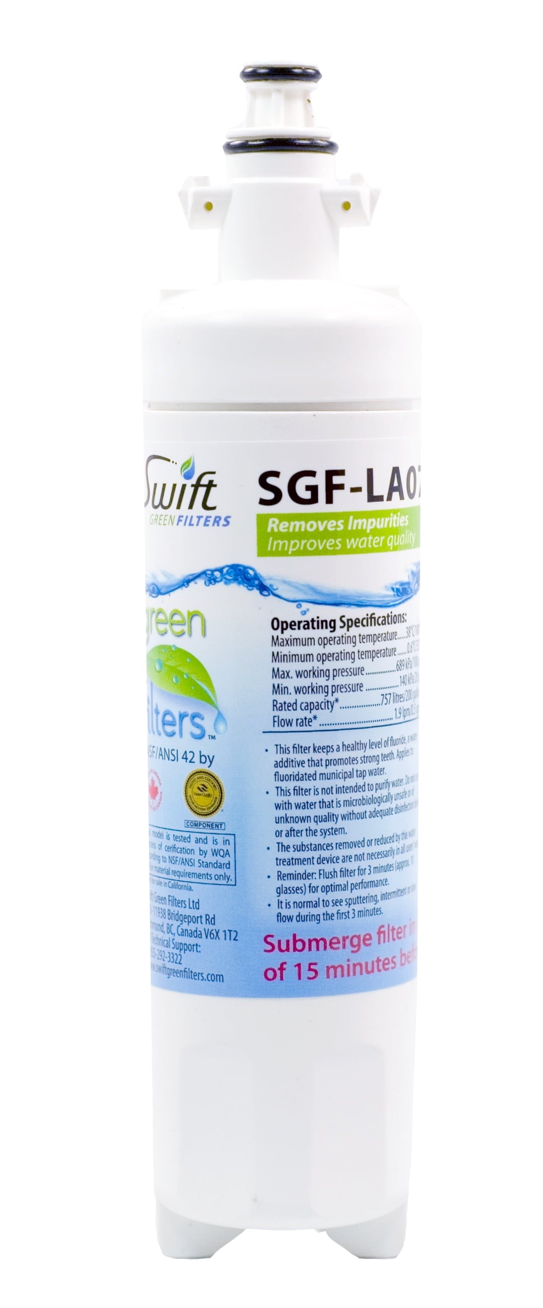 Swift Green Filters SGF-LA07 Refrigerator Water Filter for LG LT700-P, 46-9690, ADQ36006102 - (2 Pack)