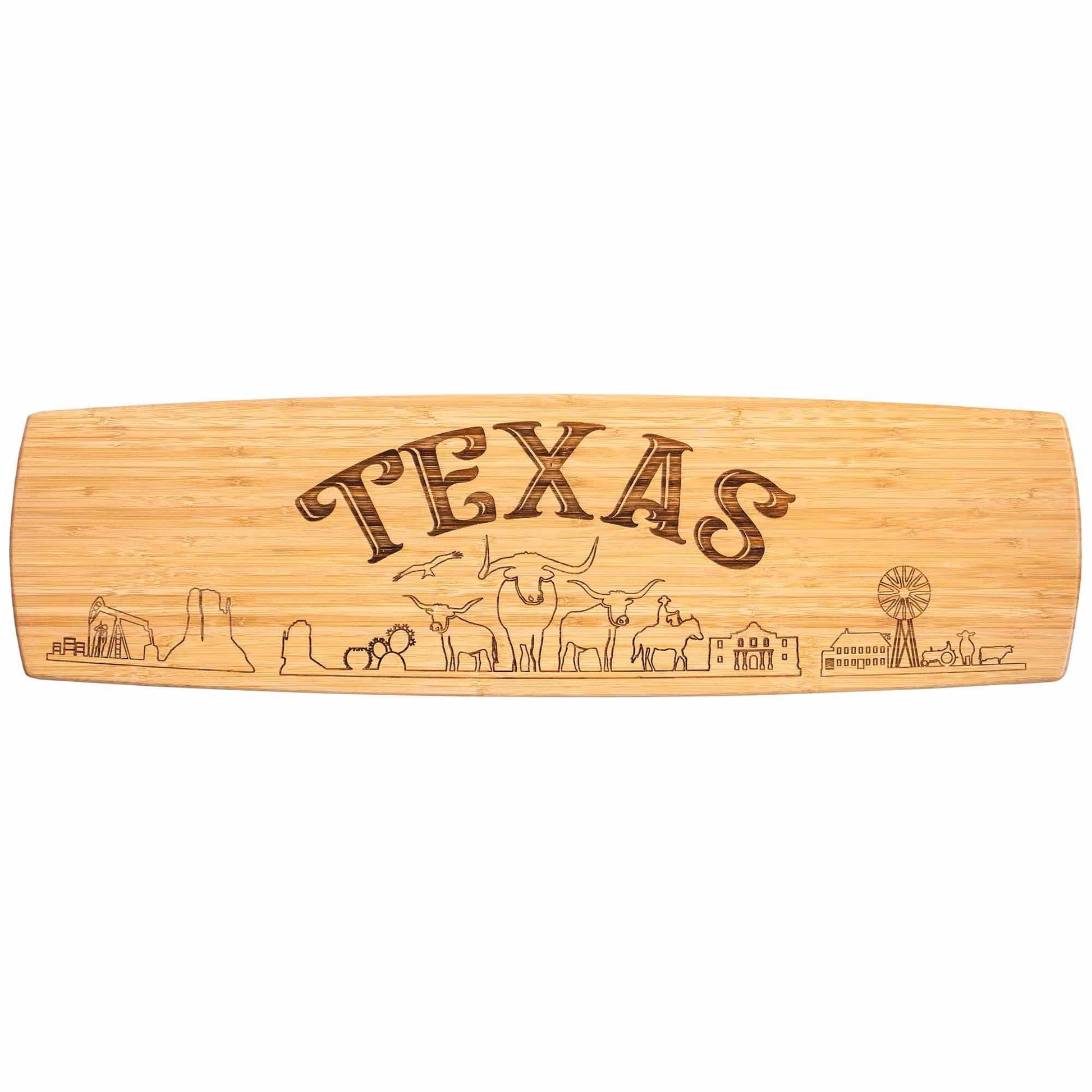 TB Home Texas Engraved XL Charcuterie Board, 30" x 8-1/2"