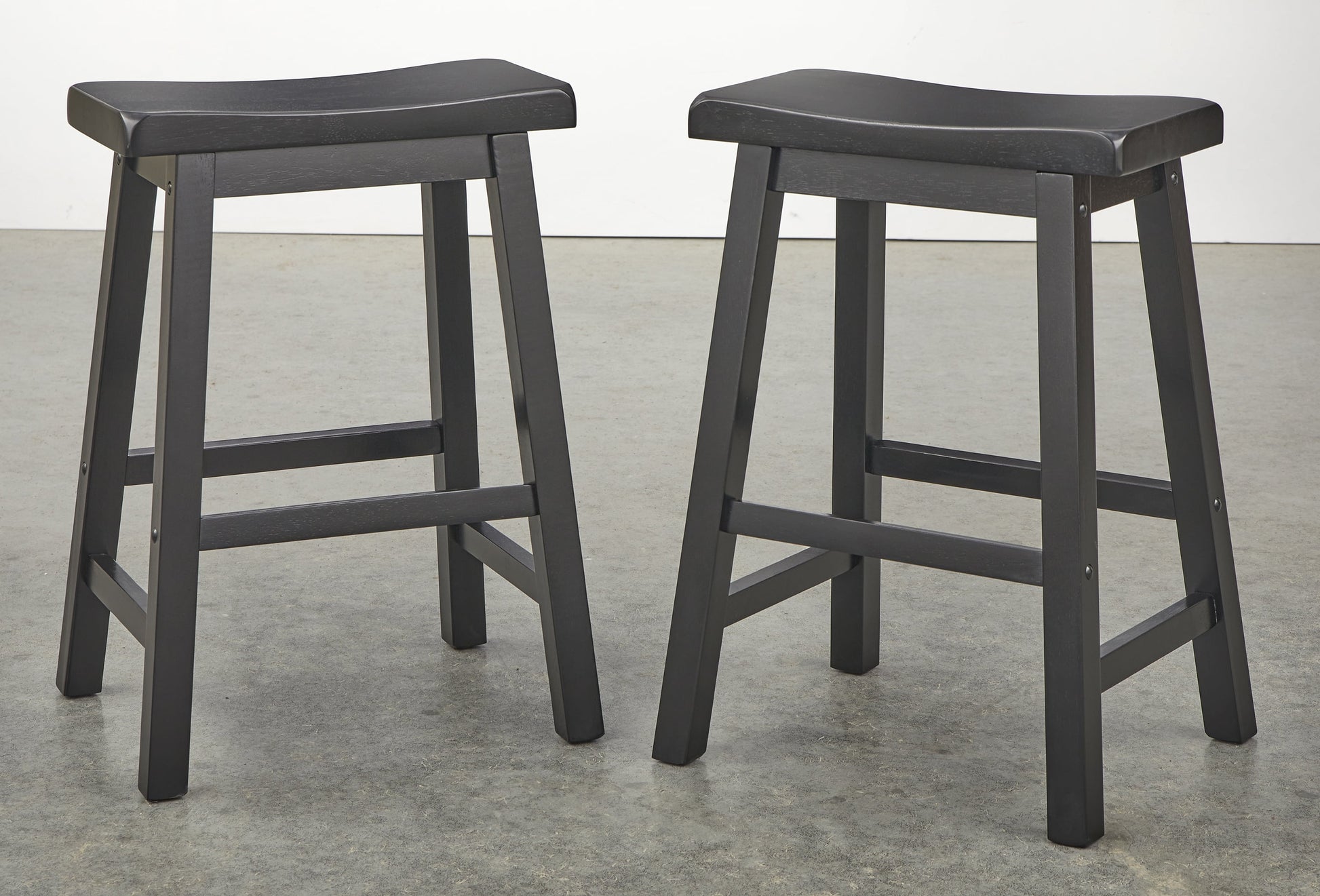 TMS 29" Barnaby Saddle Bar Stool, Set of 2, Brown