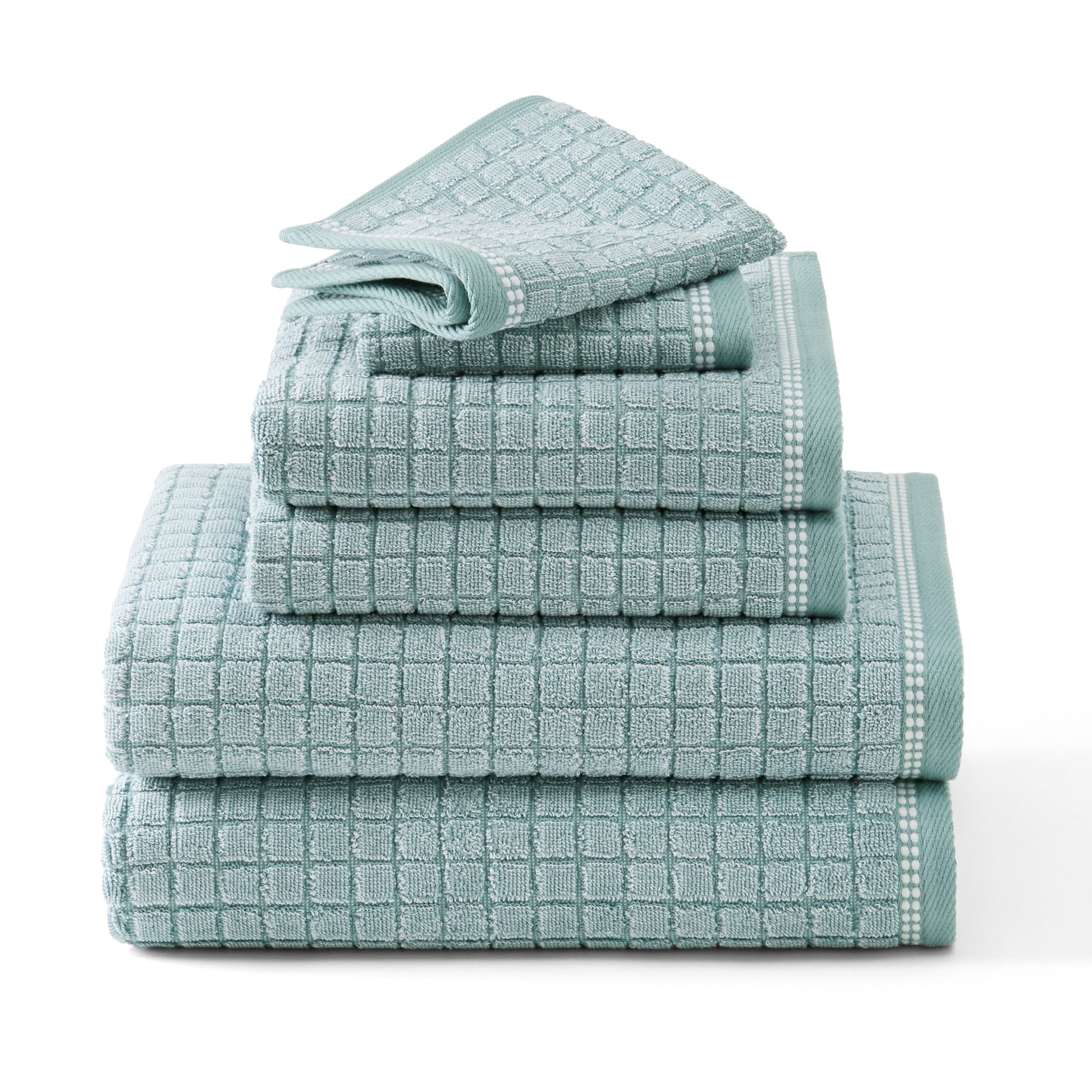 TOWN & COUNTRY EVERYDAY Juego de Ventana Texturizado de 6 Piezas, 2 Toallas de BaÃ±o, 2 Toallas de Mano, 2 PaÃ±os, 100% AlgodÃ³n, Suave y Absorbente 550GSM, Rosa