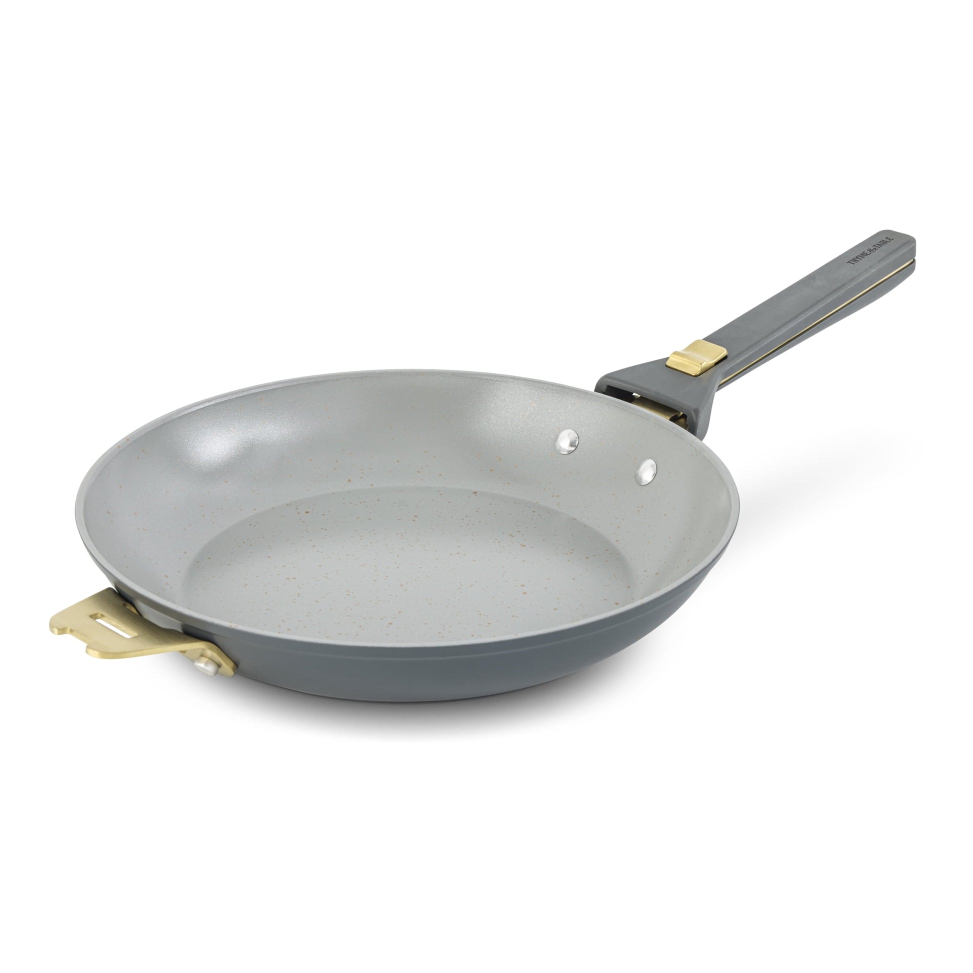 Thyme & Table 10-inch Ceramic Non-Stick Fry Pan with Detachable Handle in Two Tone Gray