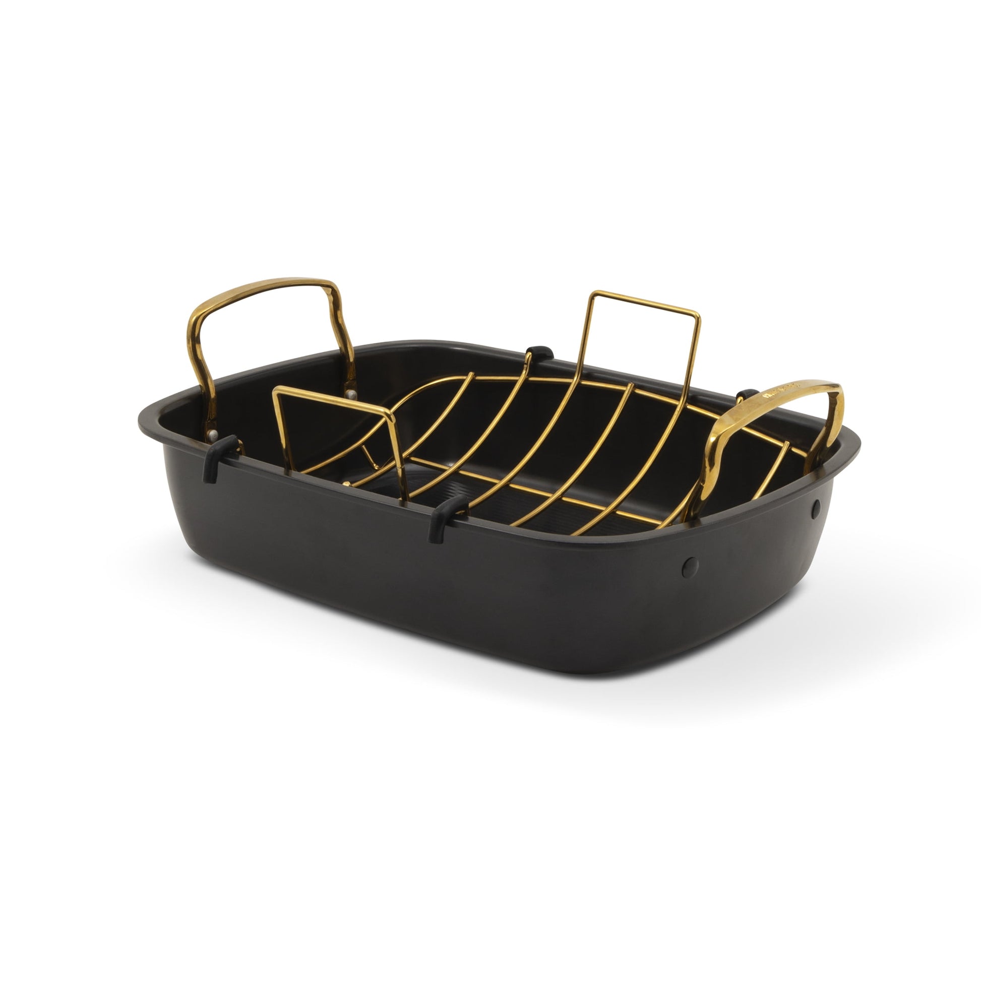 Thyme & Table Asador de 2 Piezas con Rejilla - Negro