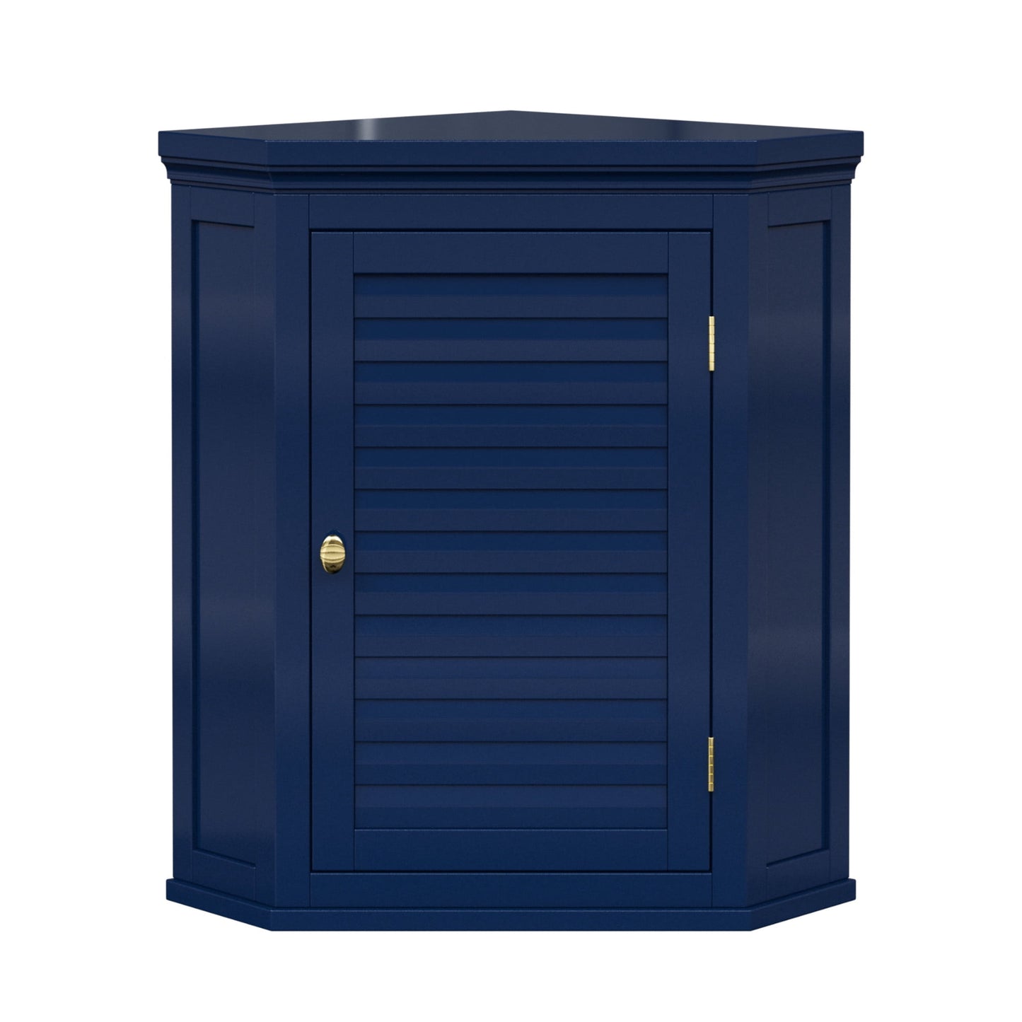 Teamson Home Glancy Two-Door Removable Corner Wall Cabinet, Navy