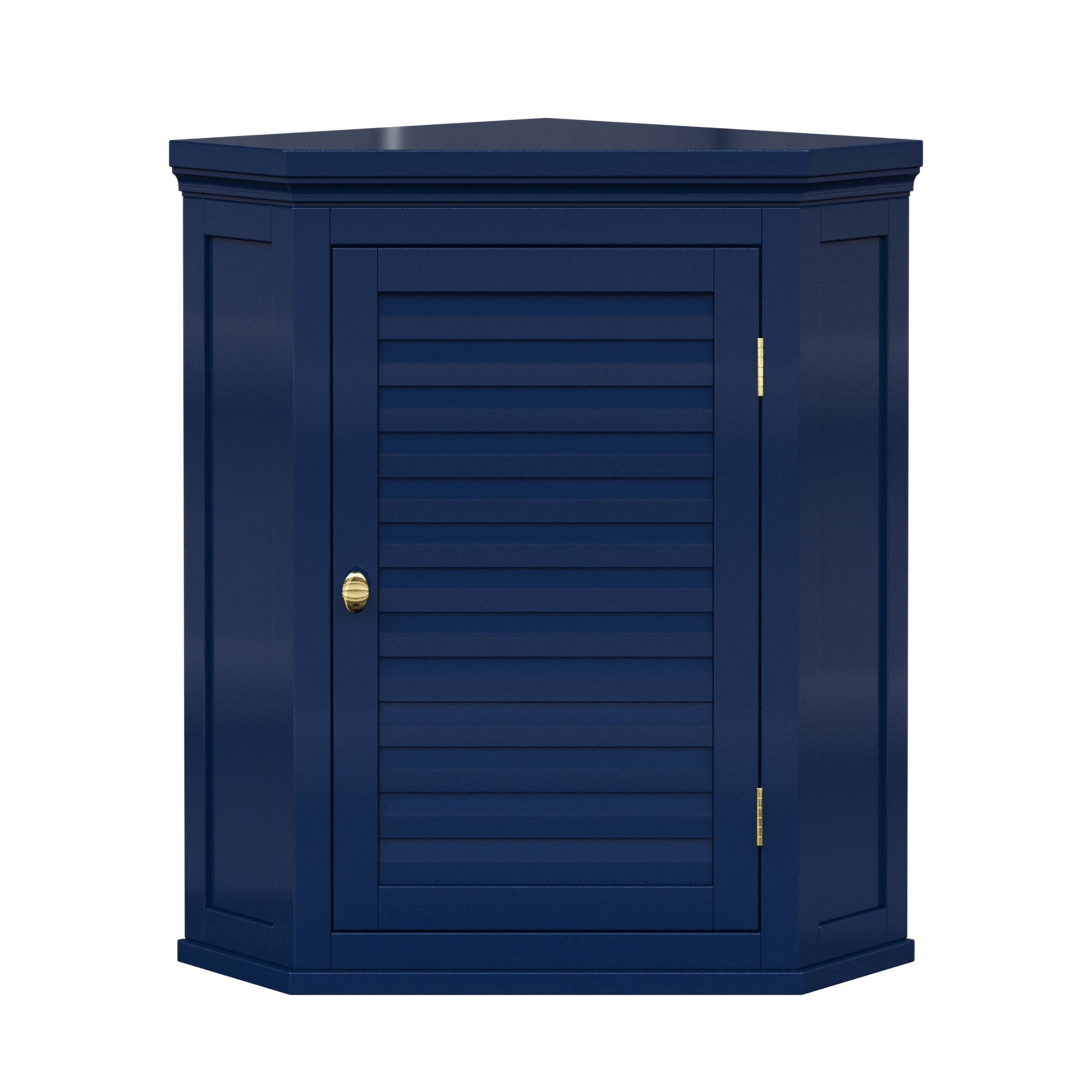 Teamson Home Glancy Two-Door Removable Corner Wall Cabinet, Navy