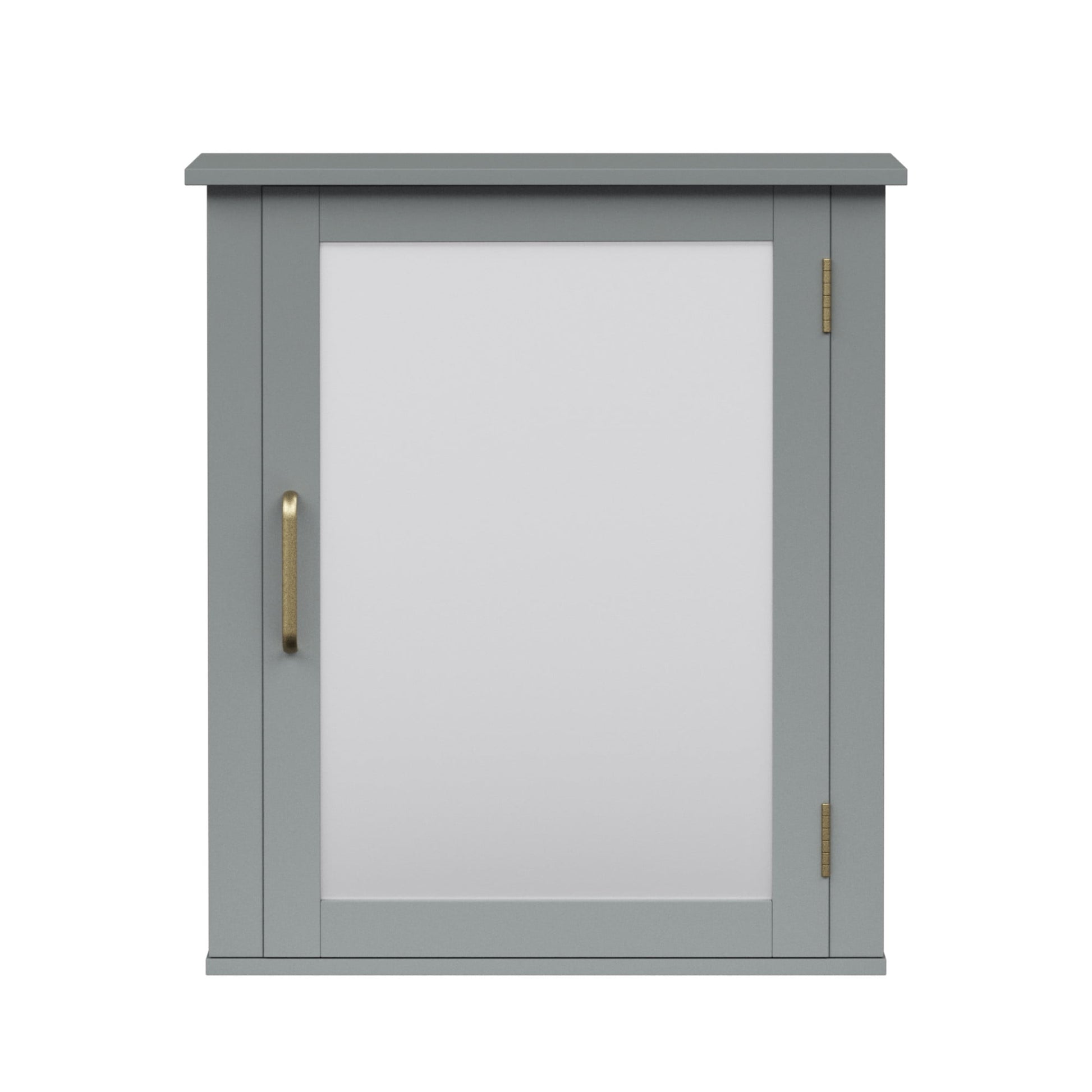 Teamson Home Mercer 46 x 53cm Removable Mirrored Wall Cabinet, Grey