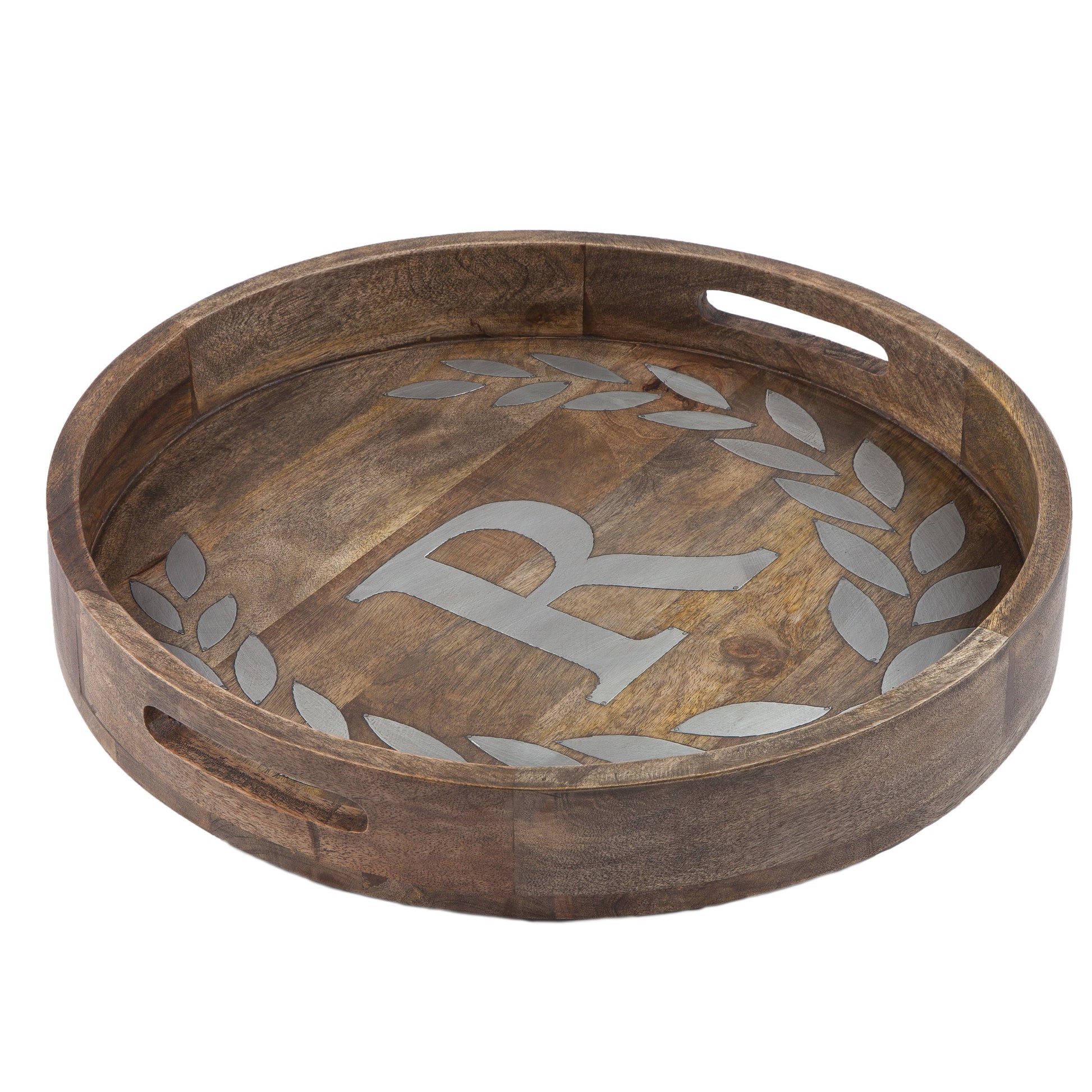 The GG Collection Mango Wood Round Serving Tray