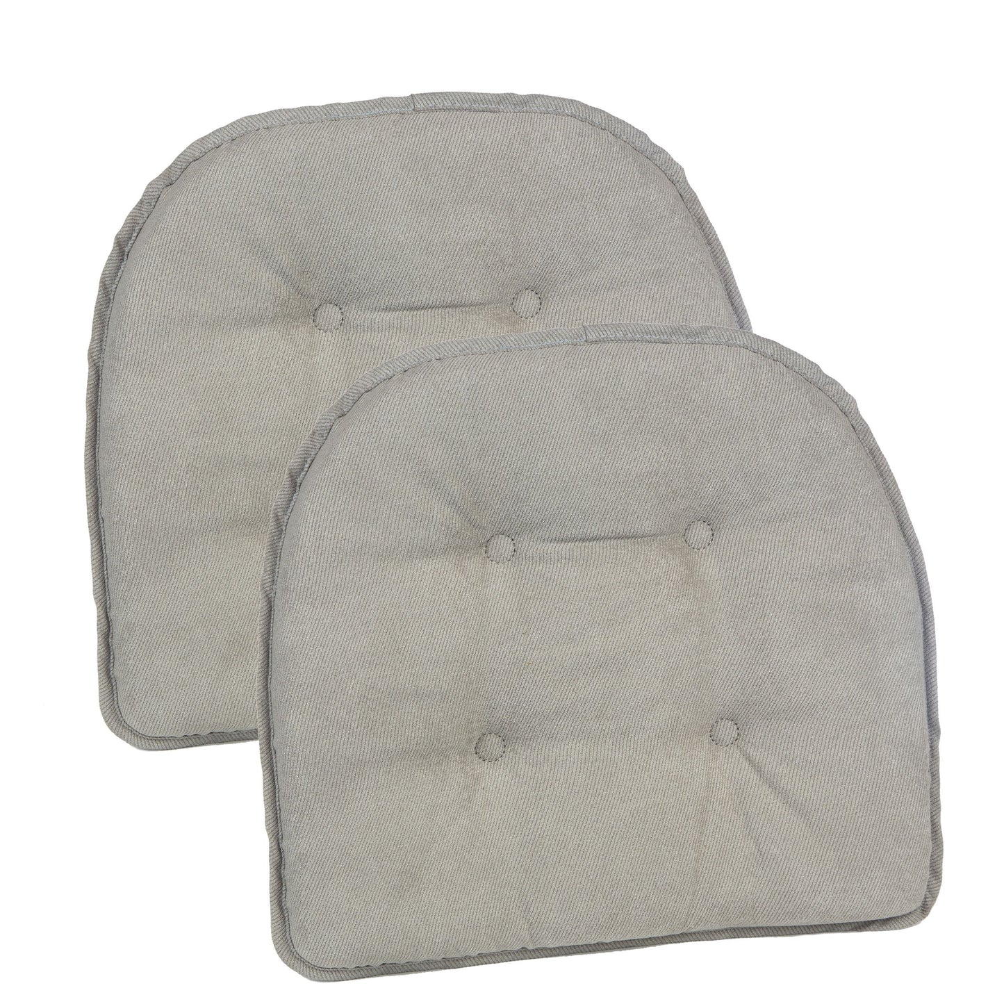 The Gripper Non-Slip Nouveau Tufted Chair Cushions, 15 x 16 Inch, Set of 2