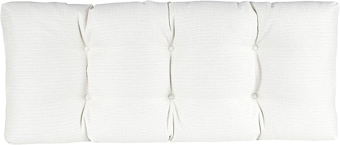 The Gripper Non-Slip Tufted Bench Cushion for Indoor Furniture, Entryway Storage, Bay Window, Corner Nook or Piano Seat, 33 Inches, Ivory