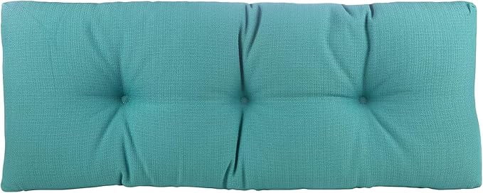 The Gripper Non-Slip Tufted Bench Cushion for Indoor Furniture, Entryway Storage, Bay Window, Corner Nook or Piano Seat, 33 Inches, Teal