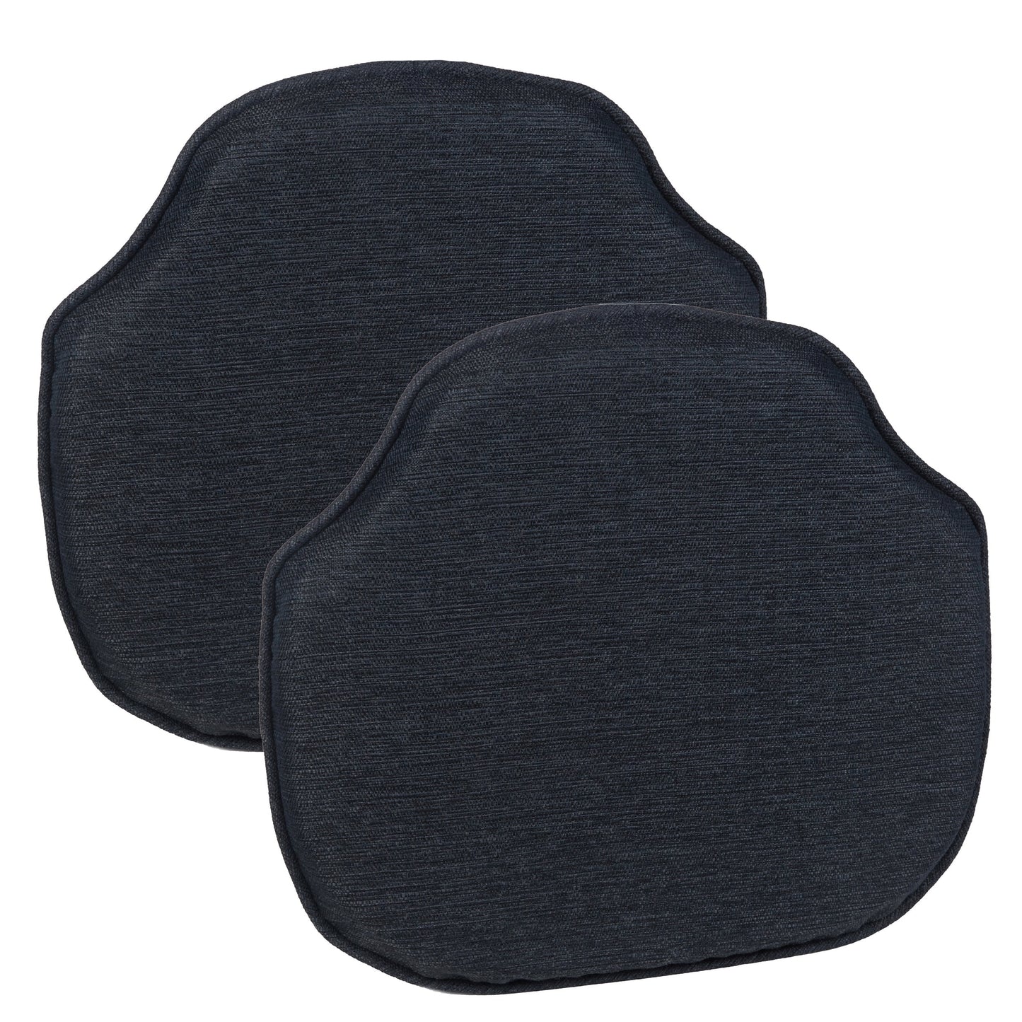 The Gripper Non-Slip Windsor Chair Cushion, for the Kitchen and living Room, 16x15 Inches, Set of 2, Indigo Blue