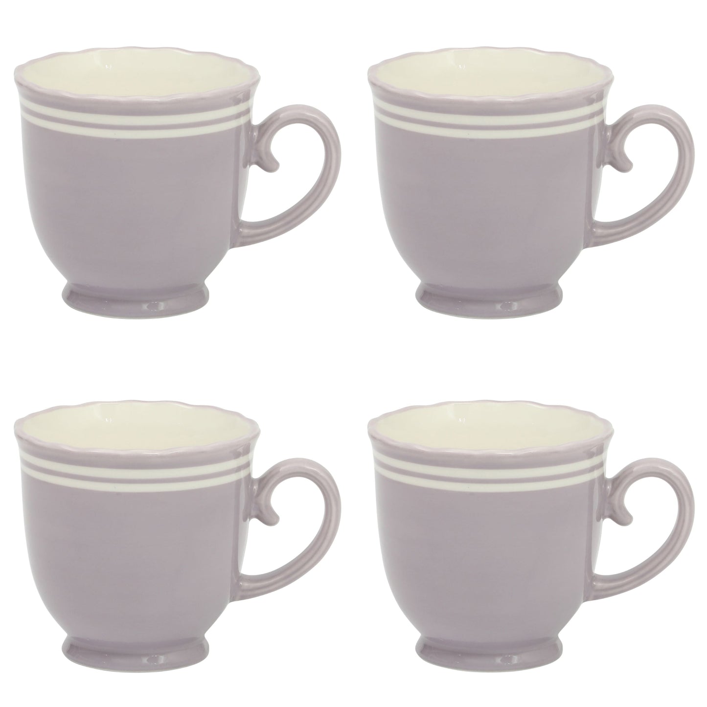 The Pioneer Woman Ainsley Ceramic Mug Set, Iris, 4-Pack