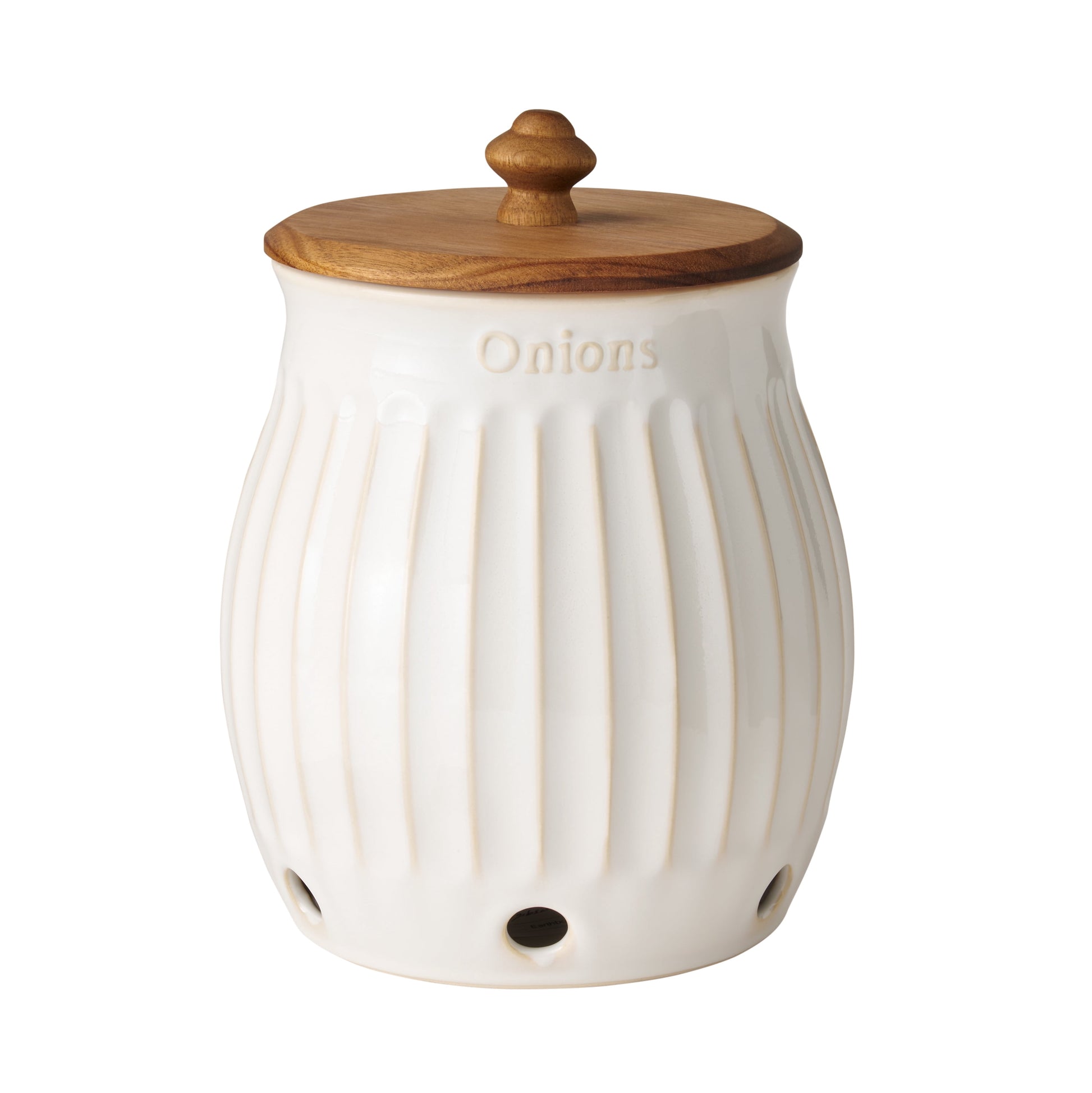 The Pioneer Woman Colette Stoneware Onion Keeper, White