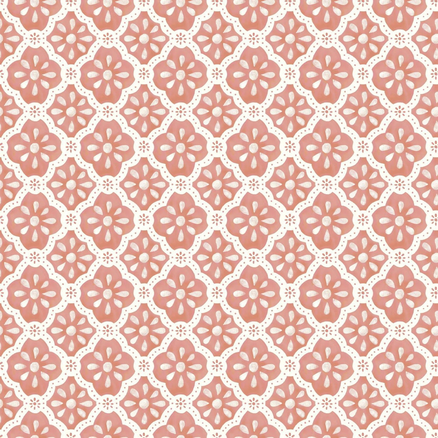The Pioneer Woman Pink Salmon Washy Trellis Peel and Stick Wallpaper, 18" x 18.86'