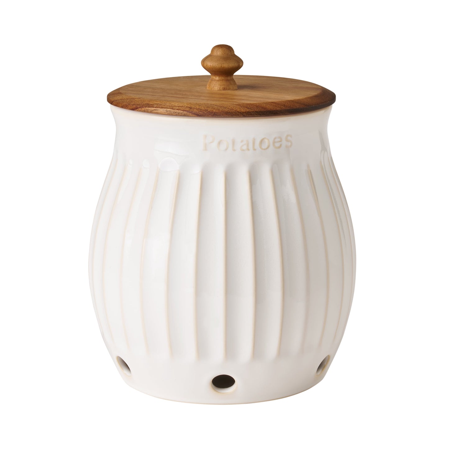 The Pioneer Woman Colette Stoneware Potato Keeper, White