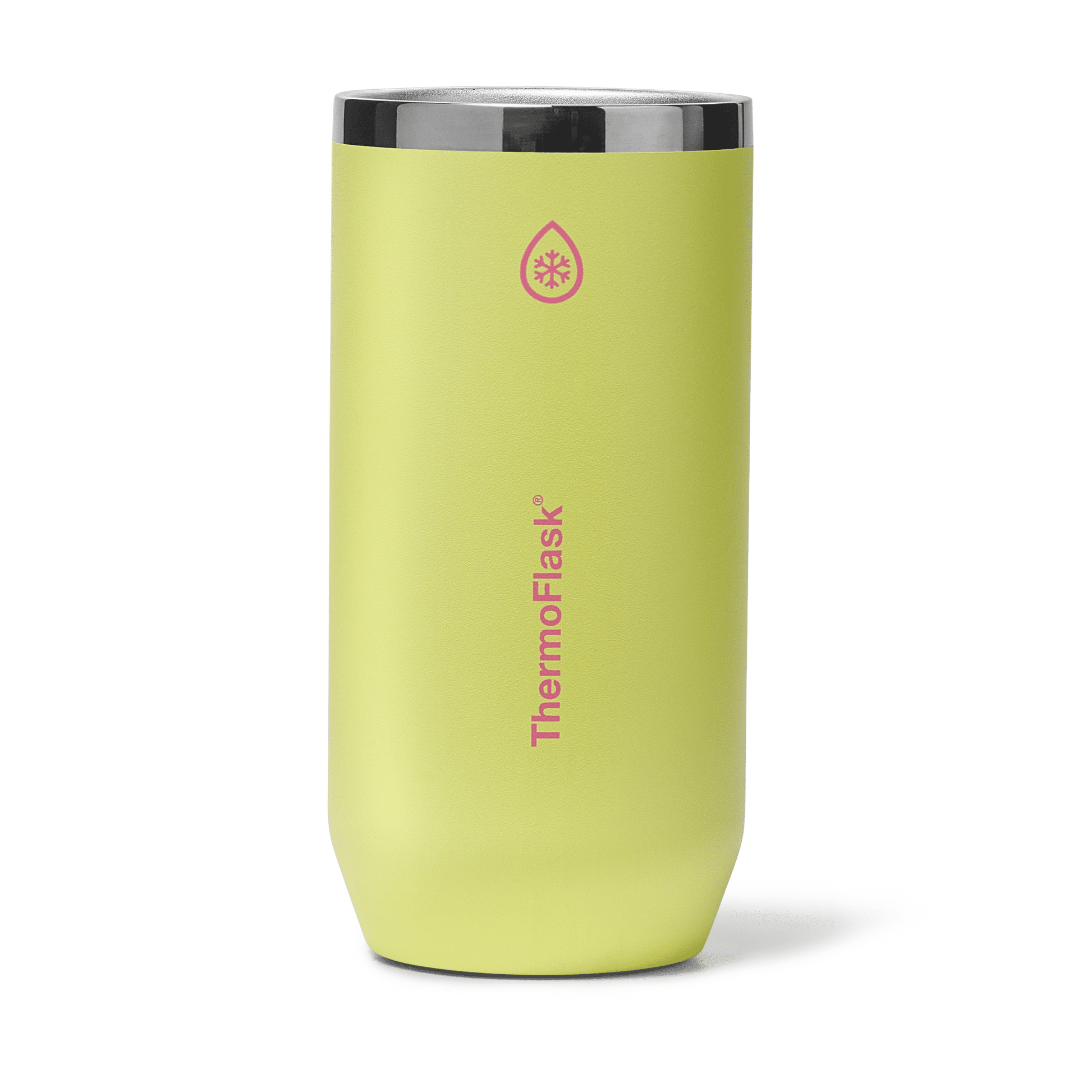 ThermoFlask 16 oz Tall Size 2-In-1 Insulated Can Cooler and Cup, Durable Stainless Steel, Non-Slip Base, Dishwasher Safe, Beverage Container, Unmellow Yellow
