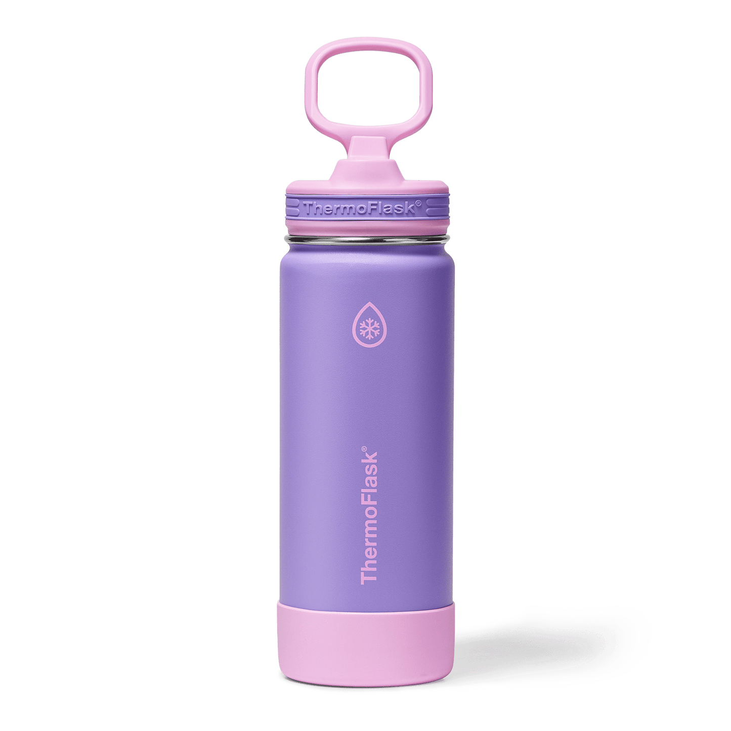 ThermoFlask 18 oz Kids Insulated, Stainless Steel Water Bottle, Leakproof Straw Lid, Lime Zest