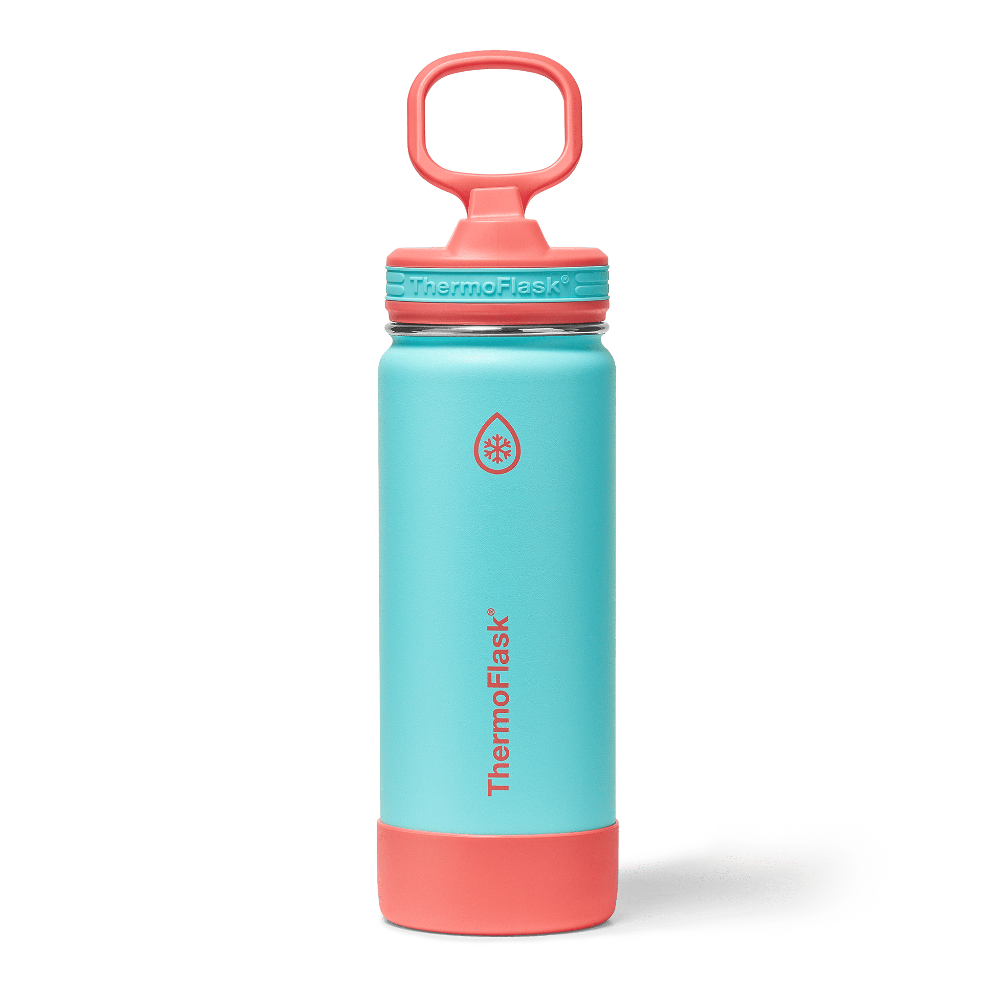 ThermoFlask 18 oz Kids Insulated, Stainless Steel Water Bottle, Leakproof Straw Lid, Rocket Blast