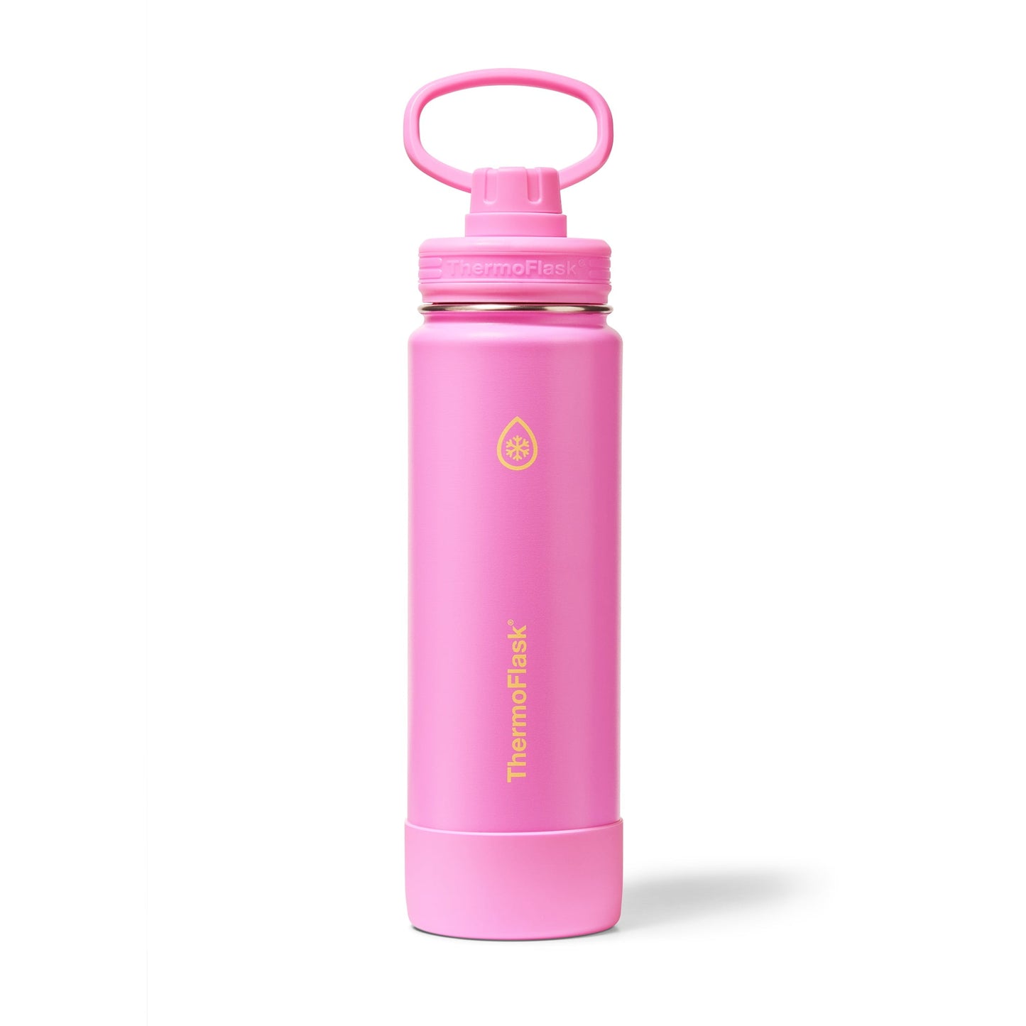 ThermoFlask Botella de Agua de Acero Inoxidable de Doble Pared con Aislamiento Al VacÃ­o de 24 oz con Tapa de Boquilla para Trago, Rosa Impactante