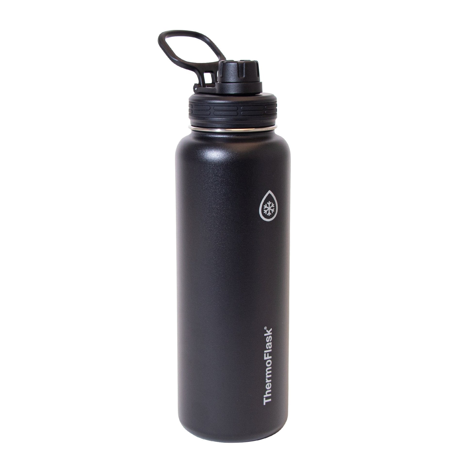 ThermoFlask 40 oz Double Wall Vacuum Insulated Stainless Steel Water Bottle with Chug Spout Lid, Tranquil Blue