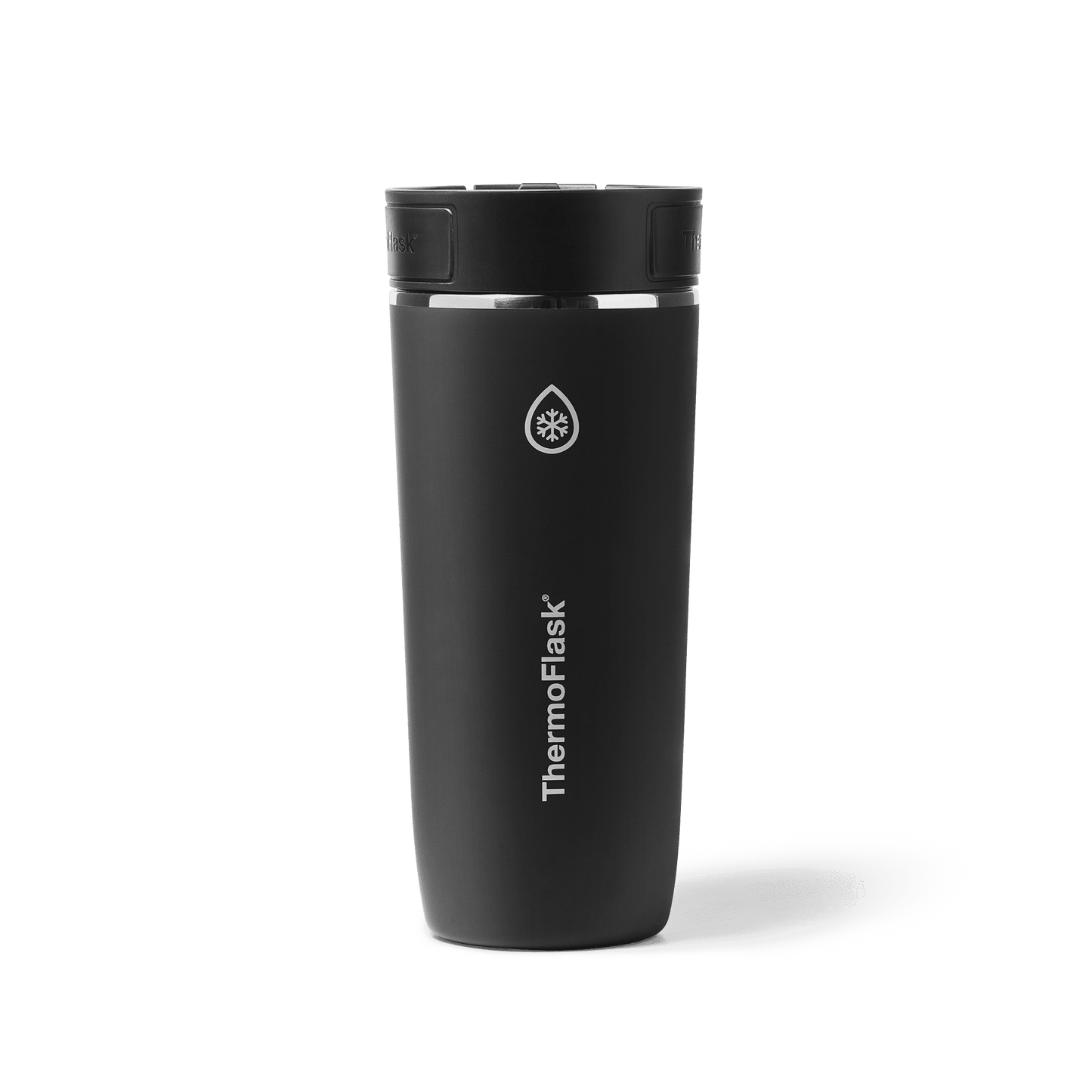 ThermoFlask Insulated Stainless Steel Coffee Travel Mug with Sip-N-Lok Lid, 16 oz, Pitch Black