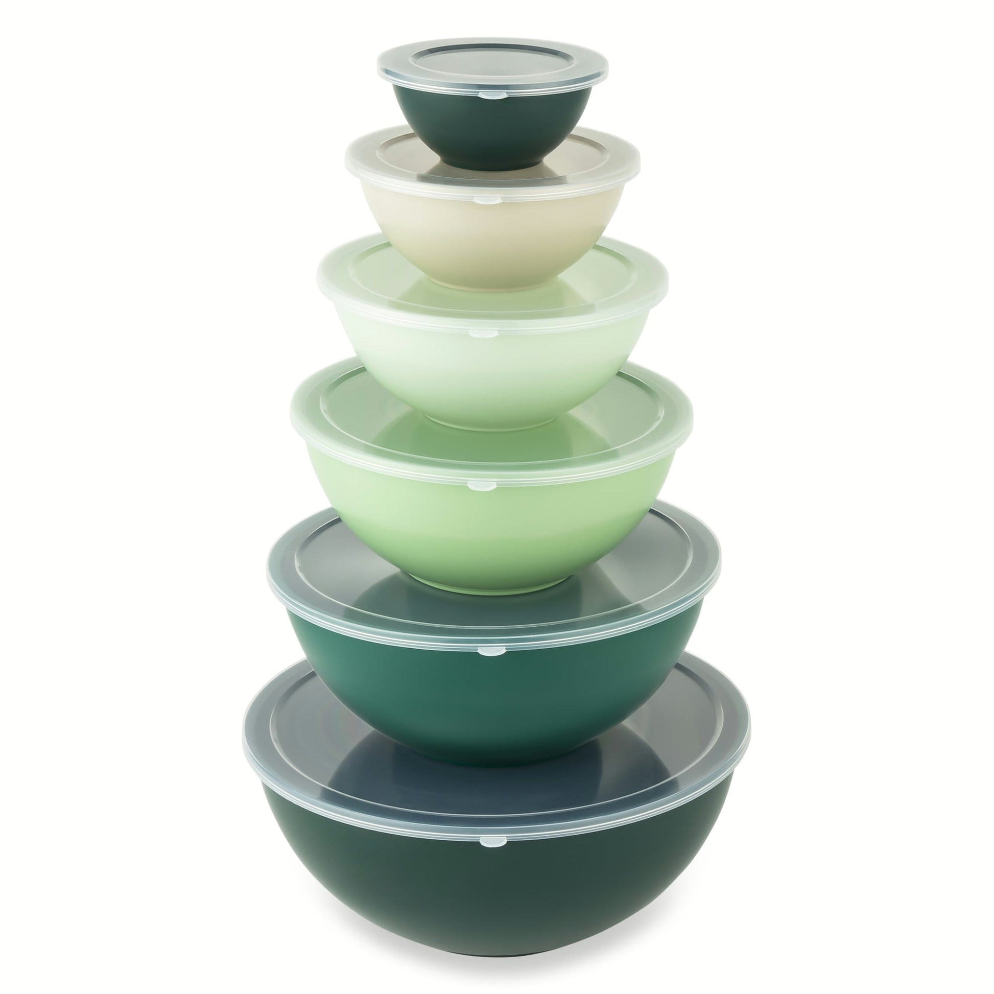 Thyme & Table 12-Piece Nesting Mixing Bowl Set, Green