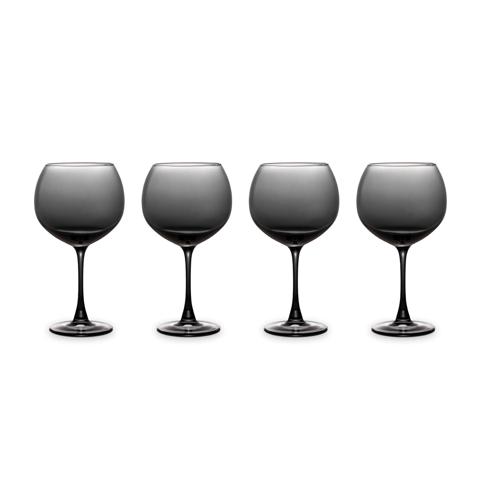 Thyme & Table 21 fl oz Smoke Iridescent Sphere Stemmed Wine Glasses, Set of 4