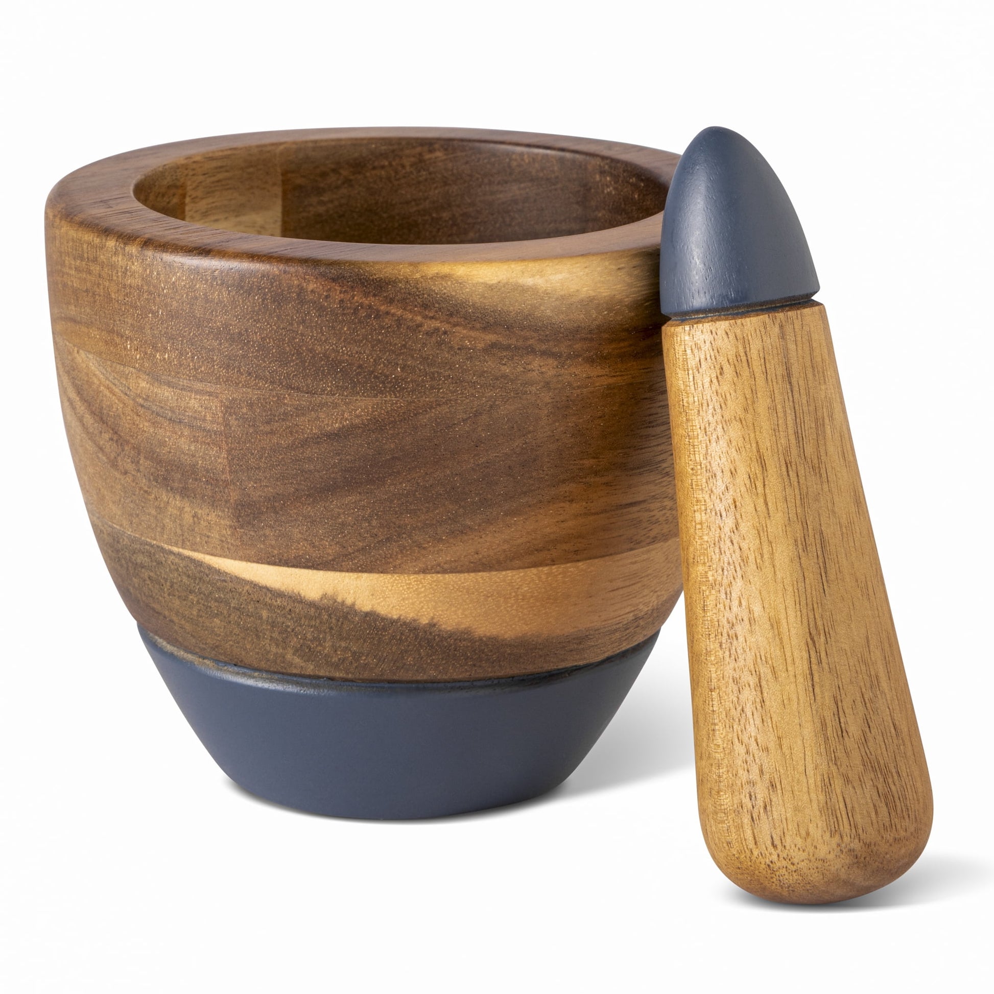 Thyme & Table Mortero y Mortero de Madera de Acacia