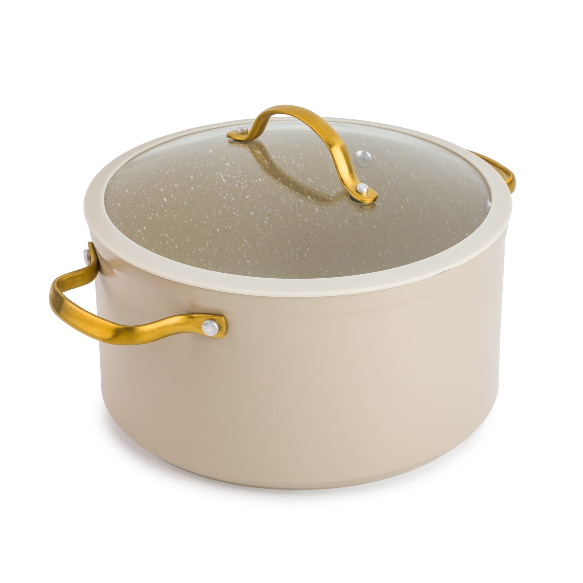 Thyme & Table Granite Collection 6 QT Dutch Oven Non-Stick - Taupe & Gold