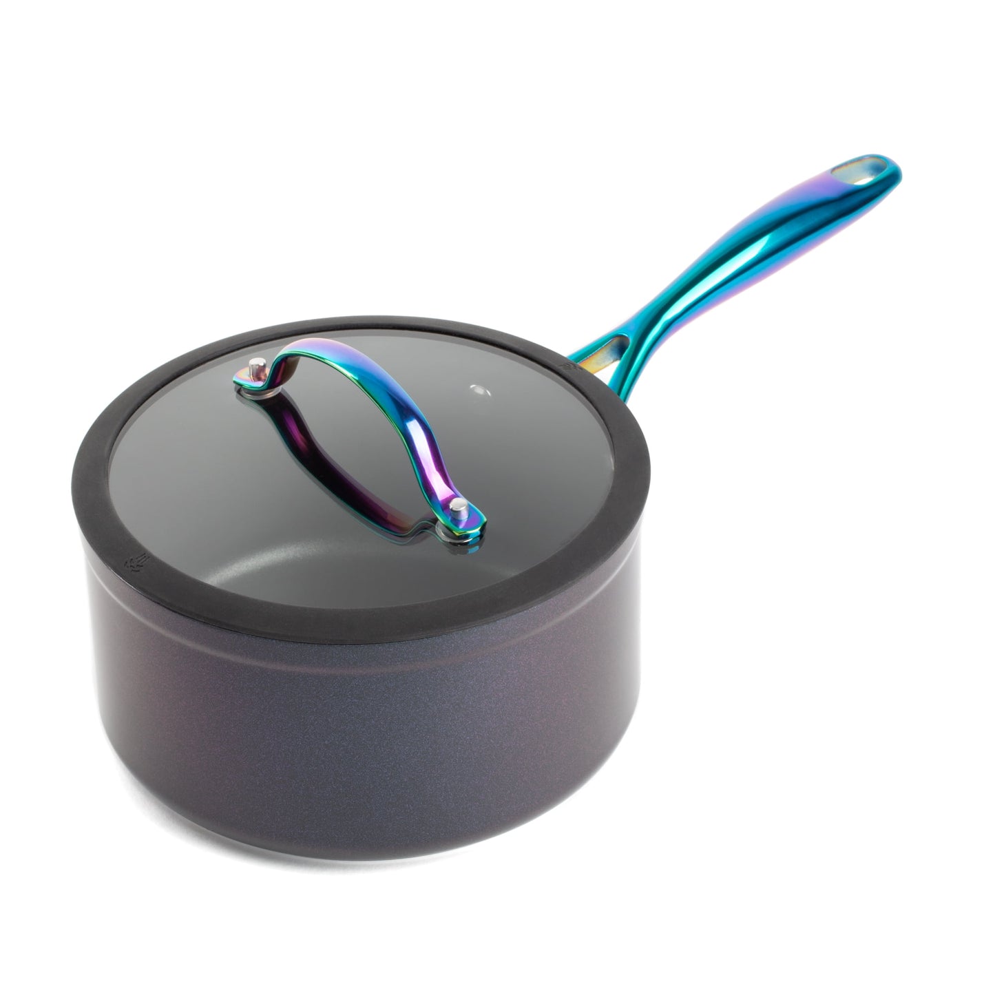 Thyme & Table 2.5 QT  Non-Stick Sauce Pan with Glass Lid - Rainbow,  Signature Collection