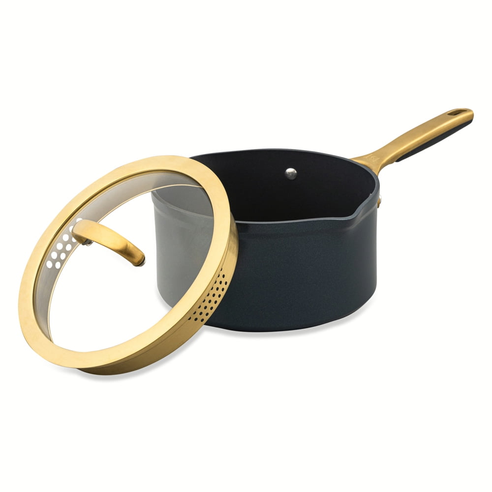 Thyme & Table 3.5 QT Non-Stick Supreme Collection Saucepan - Atlantic Blue
