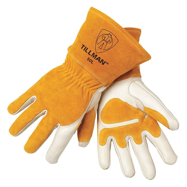 Tillman Premium 502X MIG Welding Gloves, Top Grain and Split Cowhide Leather, Reinforced Palm, Size 2XL