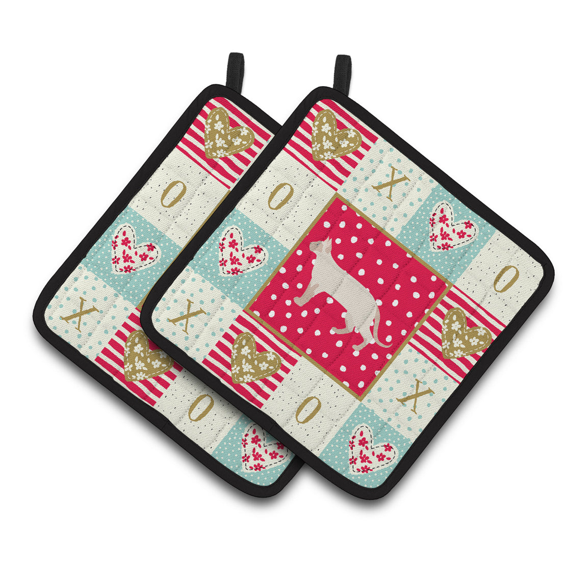 Tonkinese #2 Cat Love Pair of Pot Holders