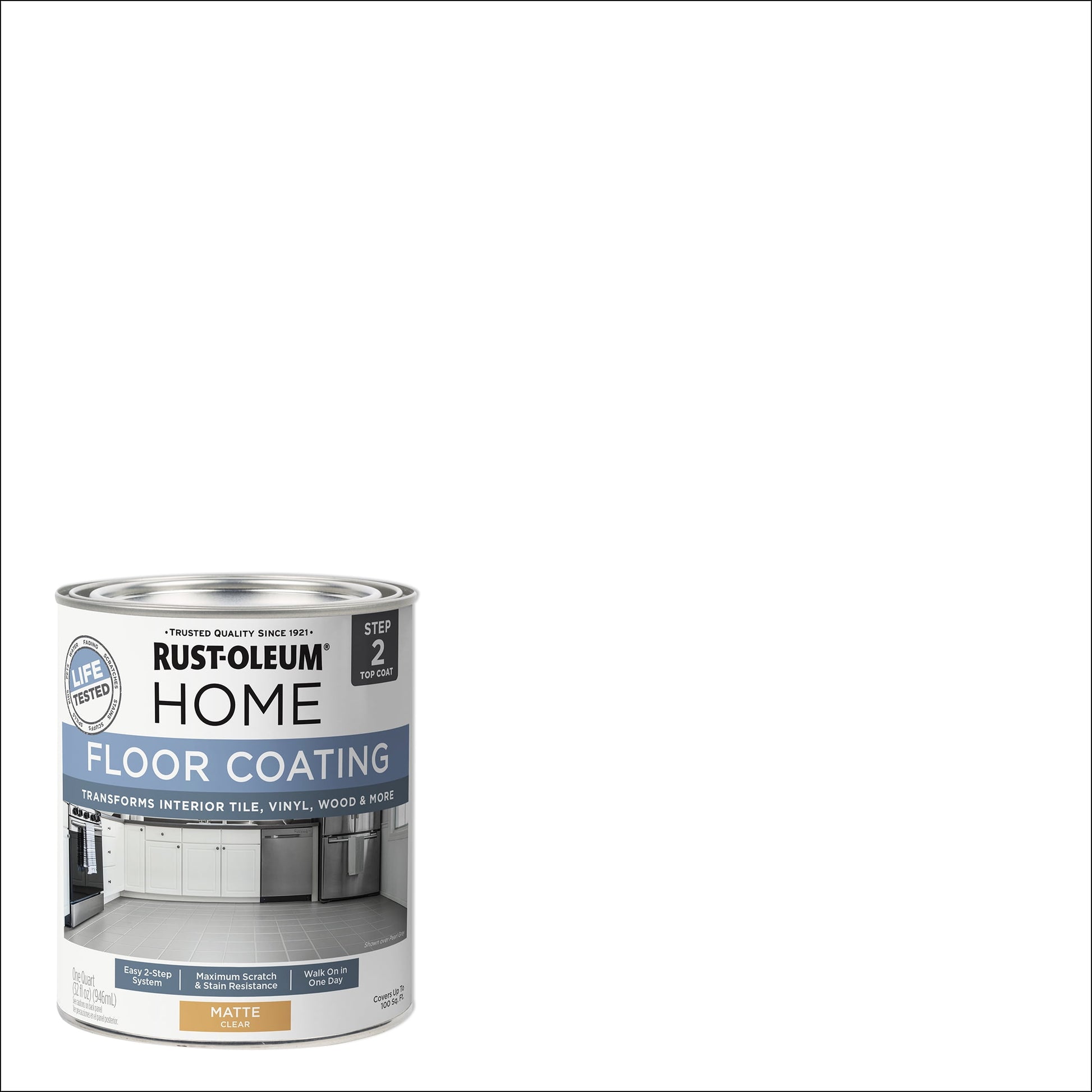6 Pack, Top Coat, Rust-Oleum Home Floor Paint Matte - 358871, Quart