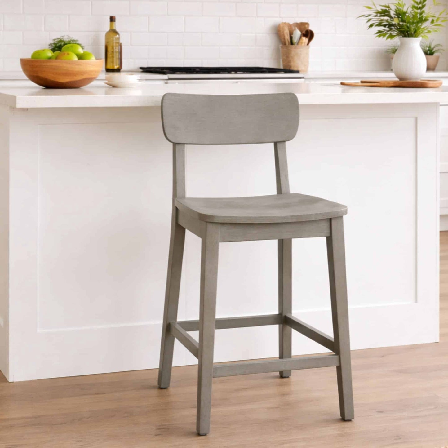 Torino Wood Counter Stool - Fallen Rock